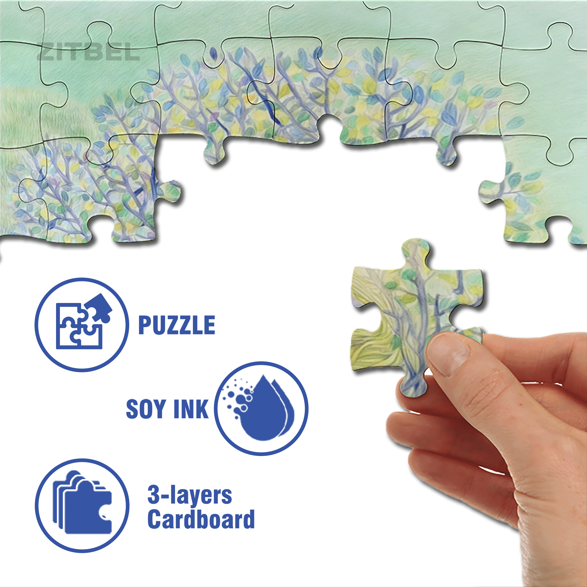 Sweet Dreams in the Nest 500pcs/1000pcs Jigsaw Puzzle, Scratch-Resistant, Interactive Family Game & Brain-Boosting DIY Decor, Perfect for Halloween, Christmas & New Year Gifts, Family Puzzle Game