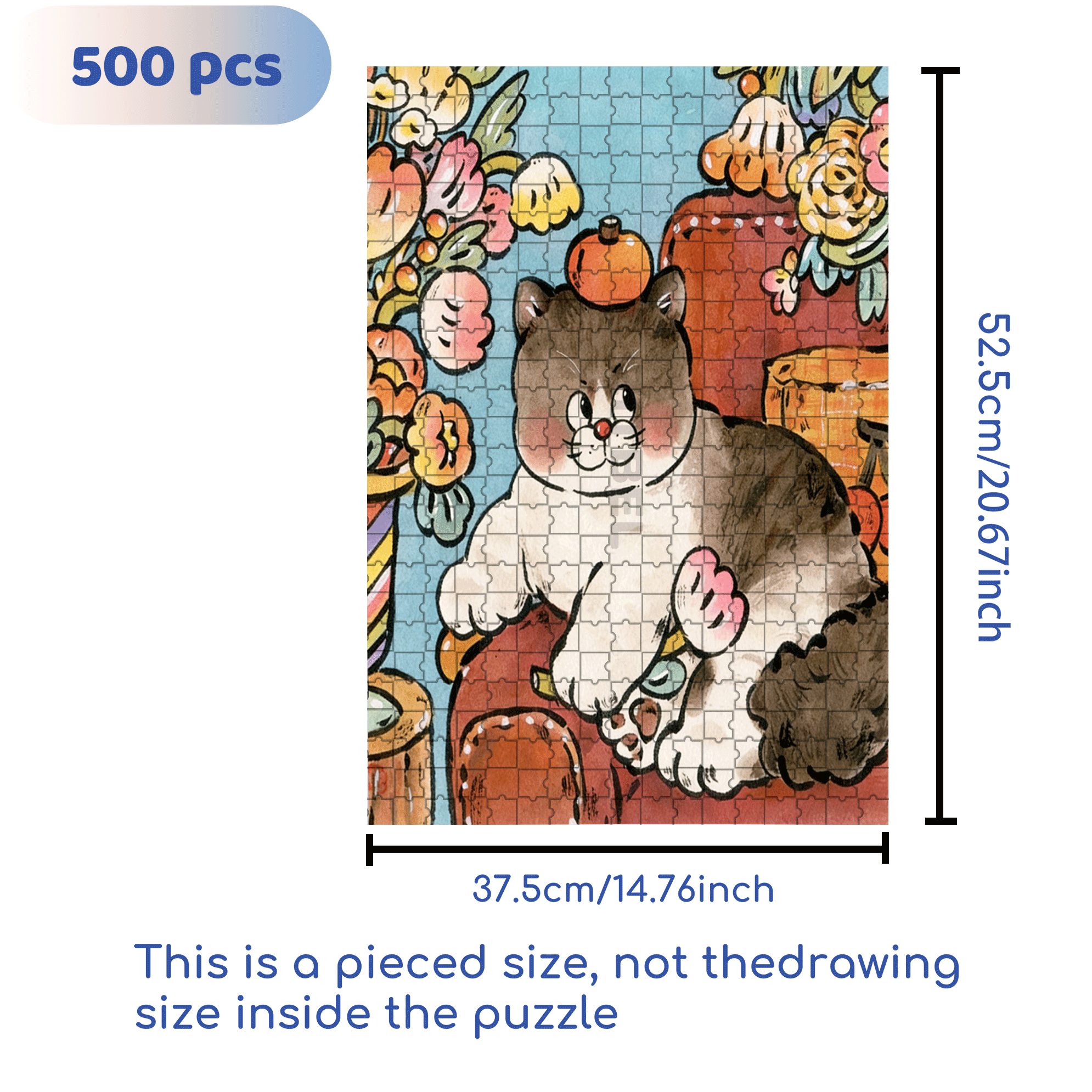 Take A Big Break 500pcs/1000pcs Jigsaw Puzzle, Scratch-Resistant, Interactive Family Game & Brain-Boosting DIY Decor, Perfect for Halloween, Christmas & New Year Gifts, Family Puzzle Game