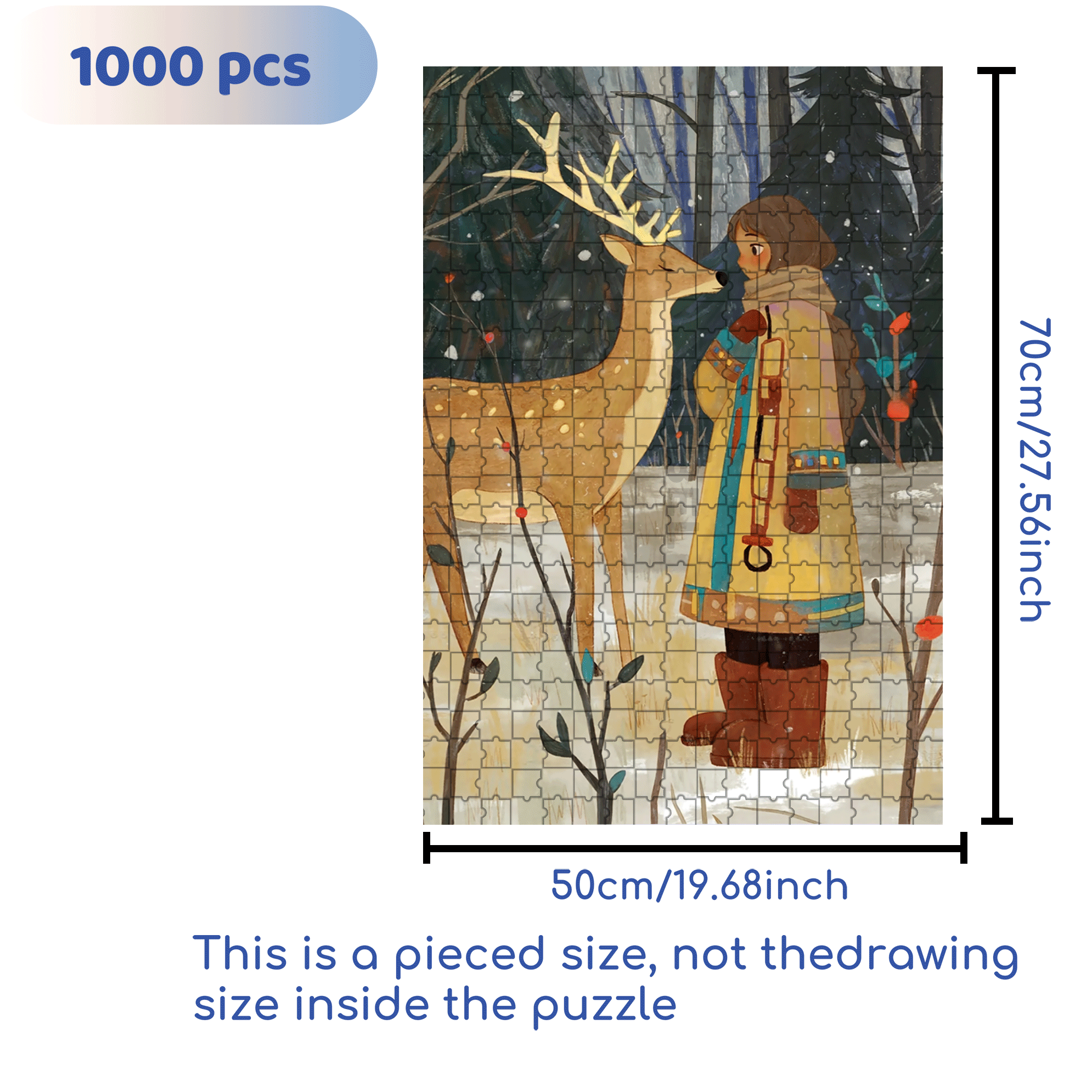 About Love 2 500pcs/1000pcs Jigsaw Puzzle, Scratch-Resistant, Interactive Family Game & Brain-Boosting DIY Decor, Perfect for Halloween, Christmas & New Year Gifts, Family Puzzle Game
