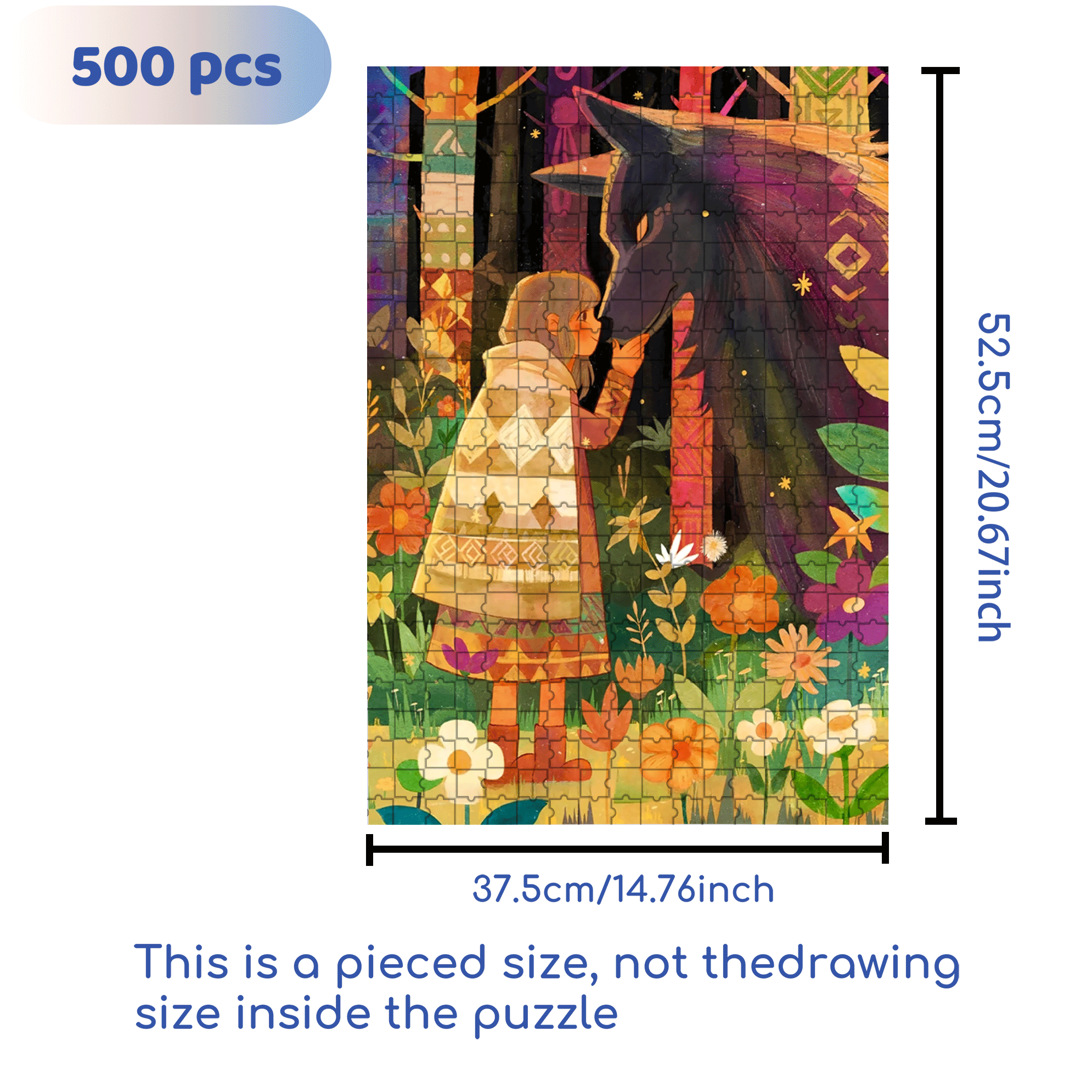 About Love 500pcs/1000pcs Jigsaw Puzzle, Scratch-Resistant, Interactive Family Game & Brain-Boosting DIY Decor, Perfect for Halloween, Christmas & New Year Gifts, Family Puzzle Game