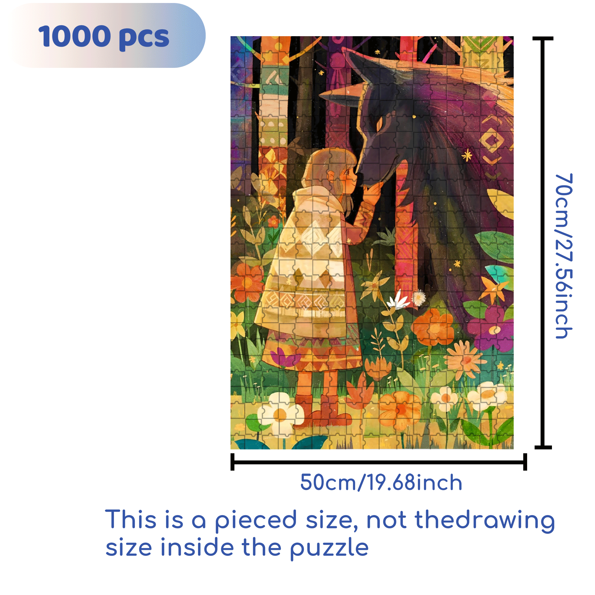 About Love 500pcs/1000pcs Jigsaw Puzzle, Scratch-Resistant, Interactive Family Game & Brain-Boosting DIY Decor, Perfect for Halloween, Christmas & New Year Gifts, Family Puzzle Game