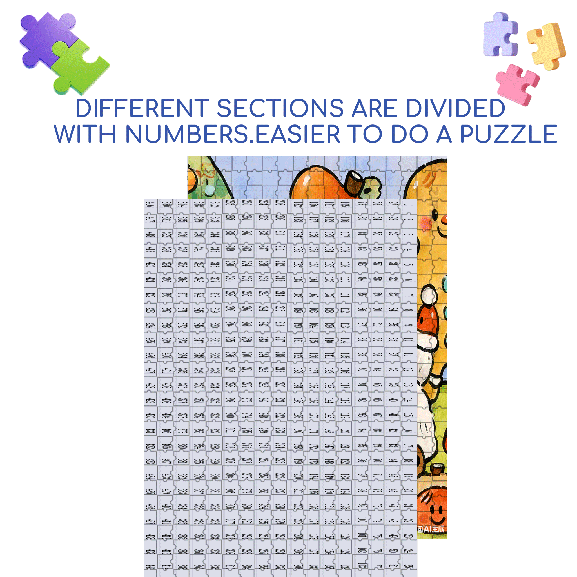 Apple Hat 500pcs/1000pcs Jigsaw Puzzle, Scratch-Resistant, Interactive Family Game & Brain-Boosting DIY Decor, Perfect for Halloween, Christmas & New Year Gifts, Family Puzzle Game