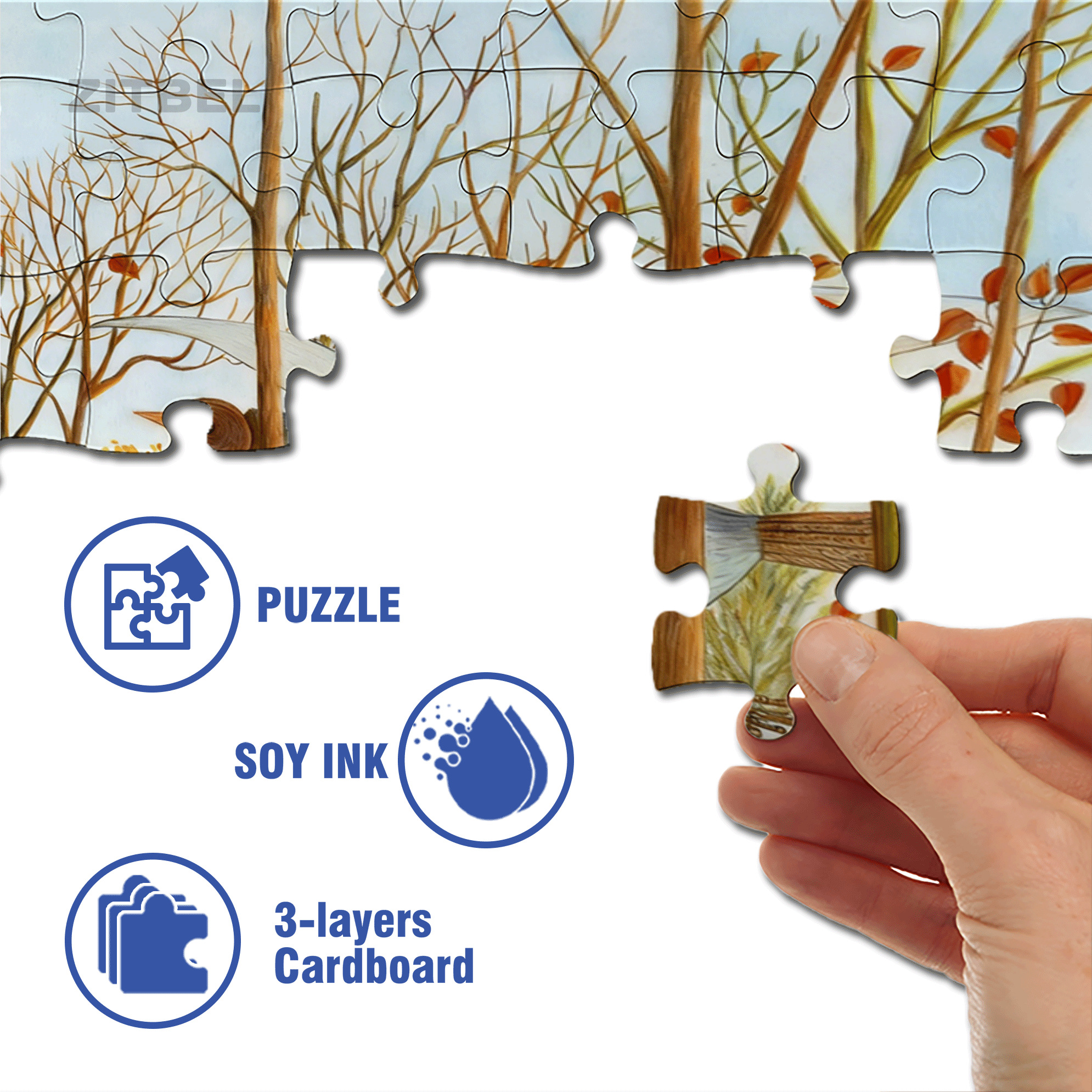 Autumn Rhapsody 2 500pcs/1000pcs Jigsaw Puzzle, Scratch-Resistant, Interactive Family Game & Brain-Boosting DIY Decor, Perfect for Halloween, Christmas & New Year Gifts, Family Puzzle Game