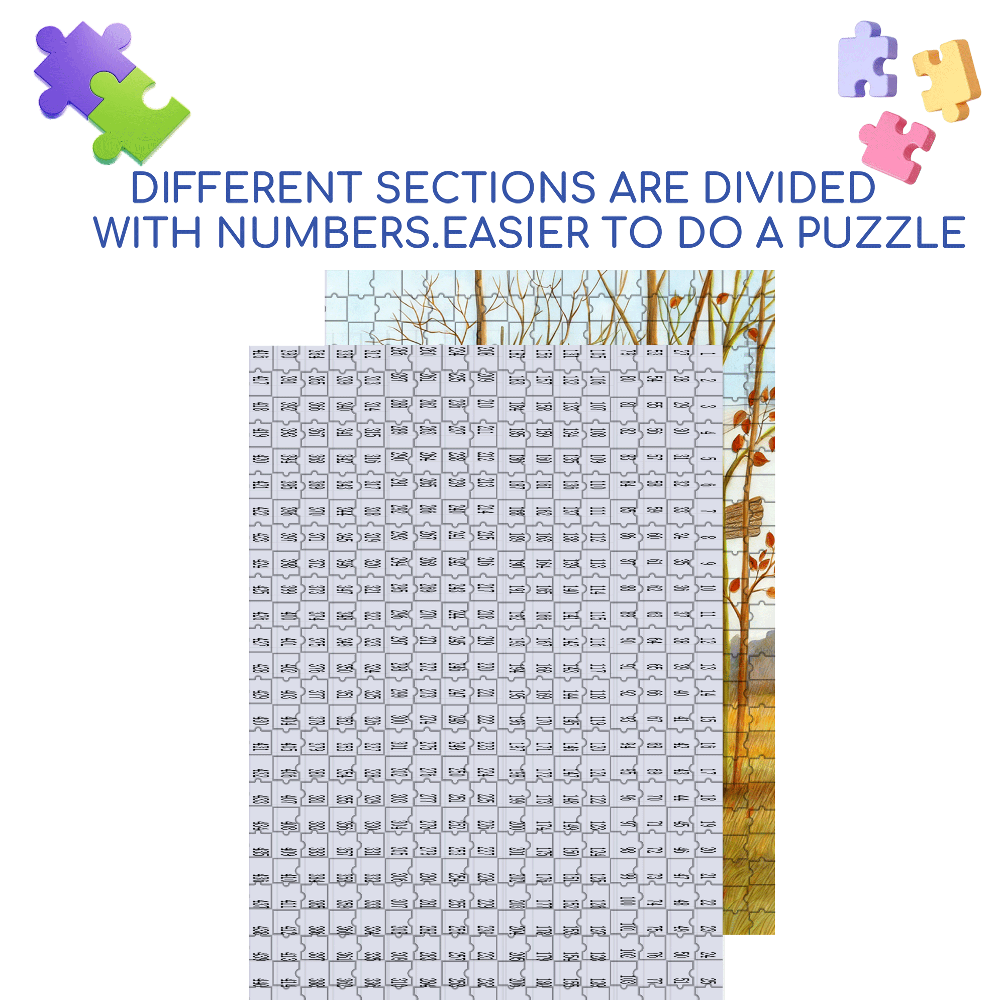 Autumn Rhapsody 2 500pcs/1000pcs Jigsaw Puzzle, Scratch-Resistant, Interactive Family Game & Brain-Boosting DIY Decor, Perfect for Halloween, Christmas & New Year Gifts, Family Puzzle Game