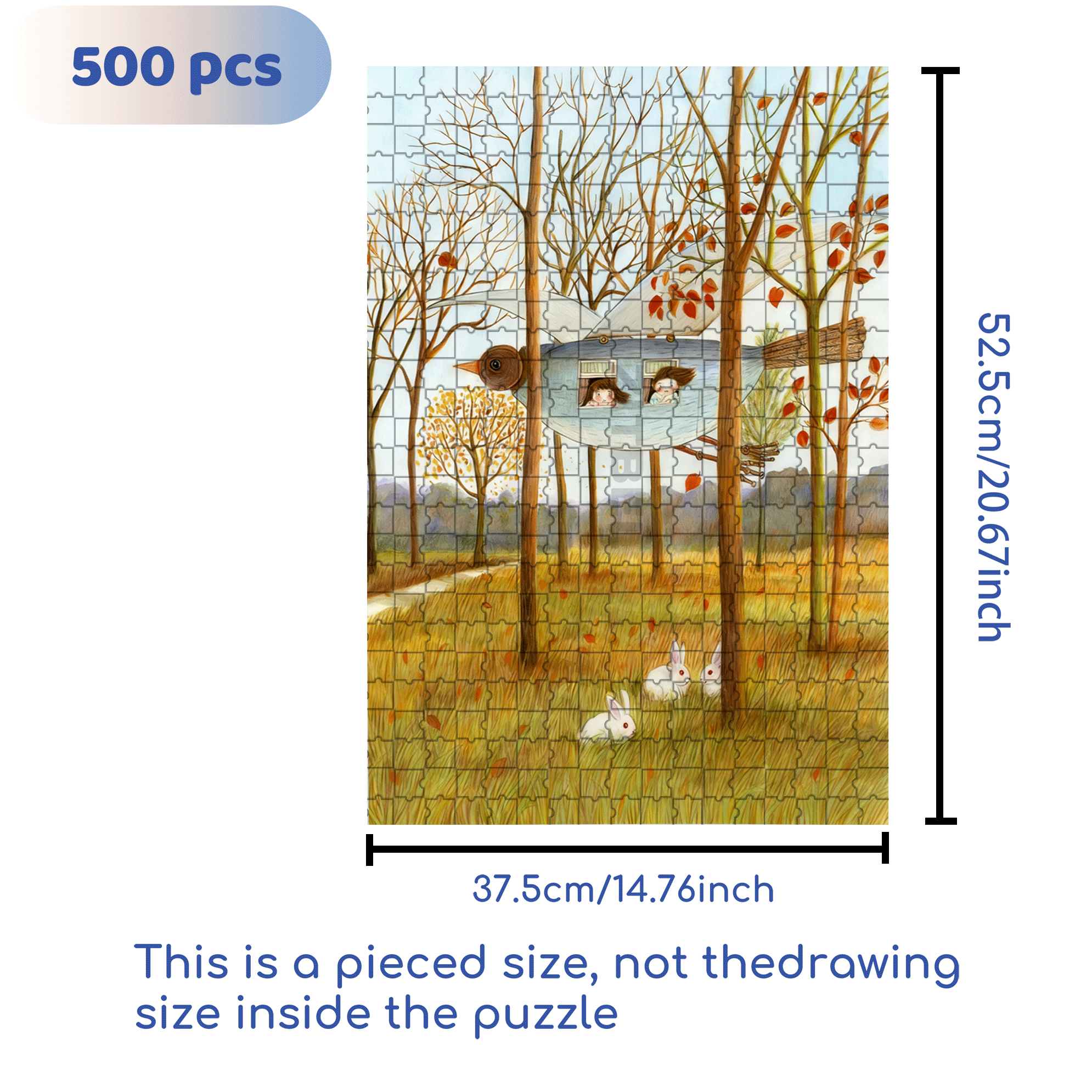 Autumn Rhapsody 2 500pcs/1000pcs Jigsaw Puzzle, Scratch-Resistant, Interactive Family Game & Brain-Boosting DIY Decor, Perfect for Halloween, Christmas & New Year Gifts, Family Puzzle Game