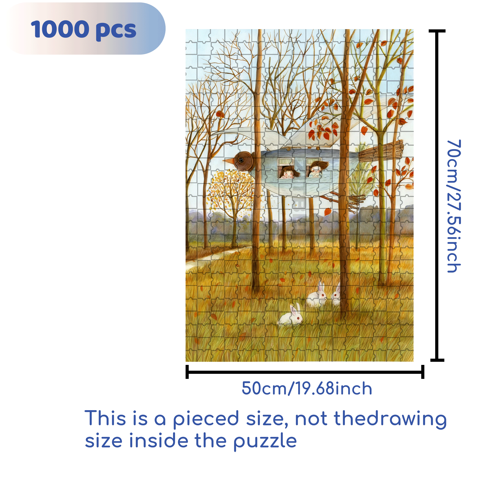 Autumn Rhapsody 2 500pcs/1000pcs Jigsaw Puzzle, Scratch-Resistant, Interactive Family Game & Brain-Boosting DIY Decor, Perfect for Halloween, Christmas & New Year Gifts, Family Puzzle Game