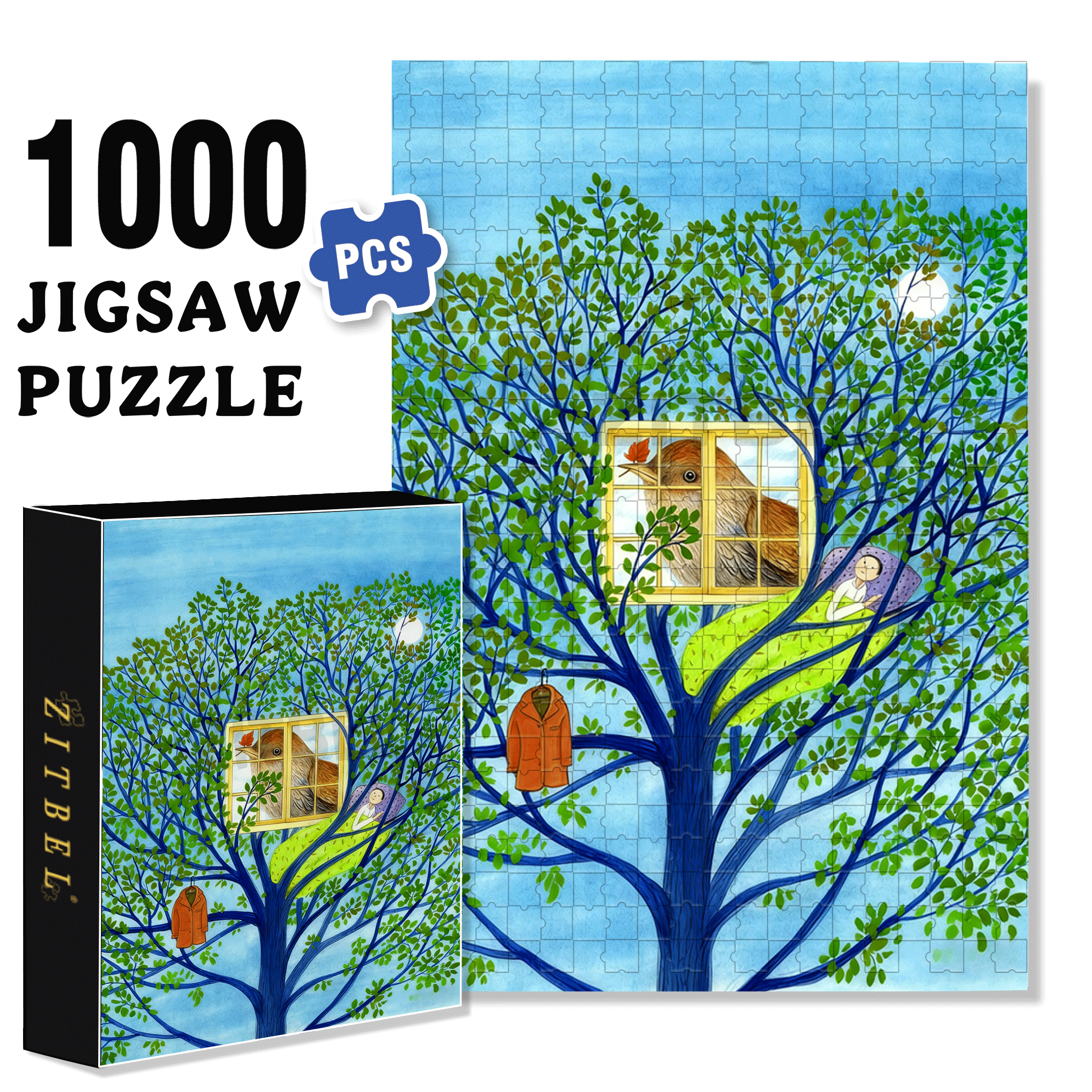 Autumn's Message 500pcs/1000pcs Jigsaw Puzzle, Scratch-Resistant, Interactive Family Game & Brain-Boosting DIY Decor, Perfect for Halloween, Christmas & New Year Gifts, Family Puzzle Game