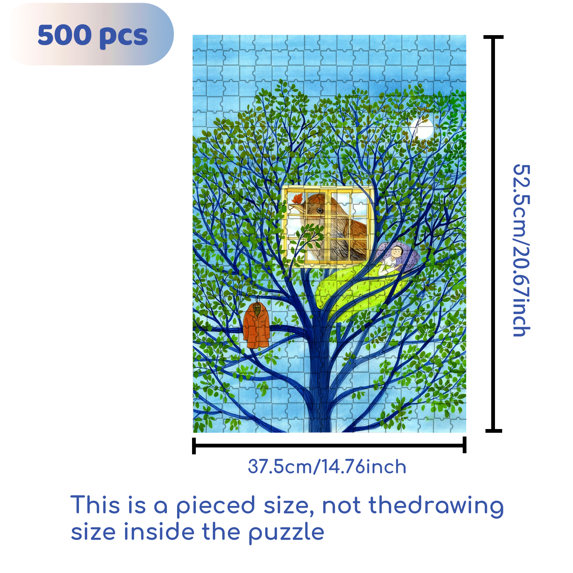Autumn's Message 500pcs/1000pcs Jigsaw Puzzle, Scratch-Resistant, Interactive Family Game & Brain-Boosting DIY Decor, Perfect for Halloween, Christmas & New Year Gifts, Family Puzzle Game
