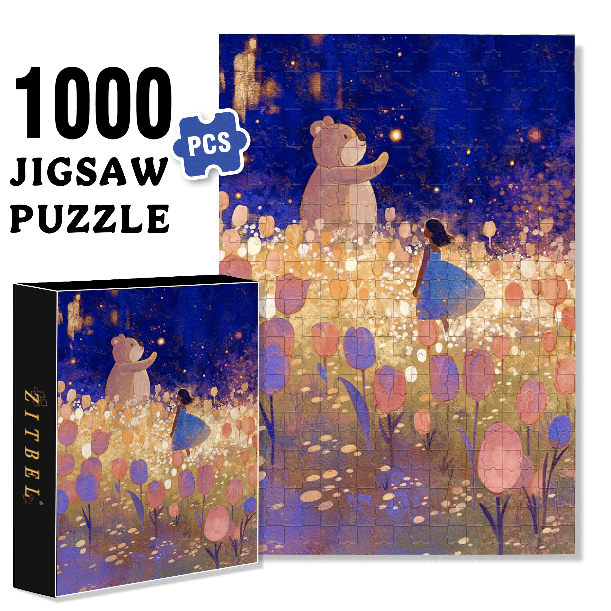 Beautiful Memories 500pcs/1000pcs Jigsaw Puzzle, Scratch-Resistant, Interactive Family Game & Brain-Boosting DIY Decor, Perfect for Halloween, Christmas & New Year Gifts, Family Puzzle Game