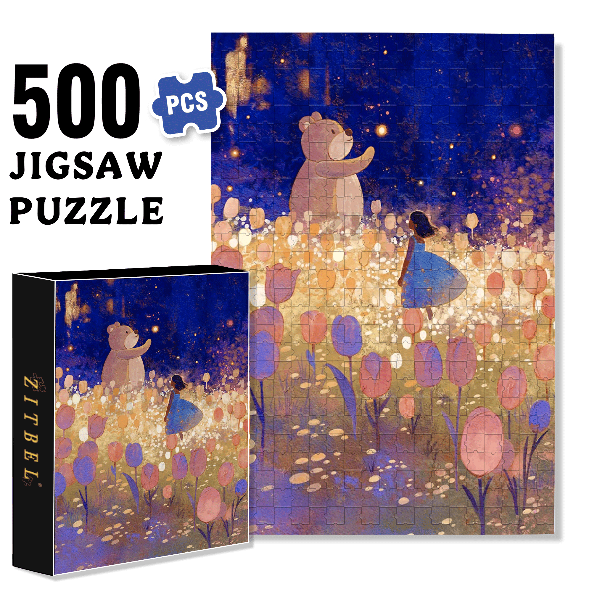 Beautiful Memories 500pcs/1000pcs Jigsaw Puzzle, Scratch-Resistant, Interactive Family Game & Brain-Boosting DIY Decor, Perfect for Halloween, Christmas & New Year Gifts, Family Puzzle Game