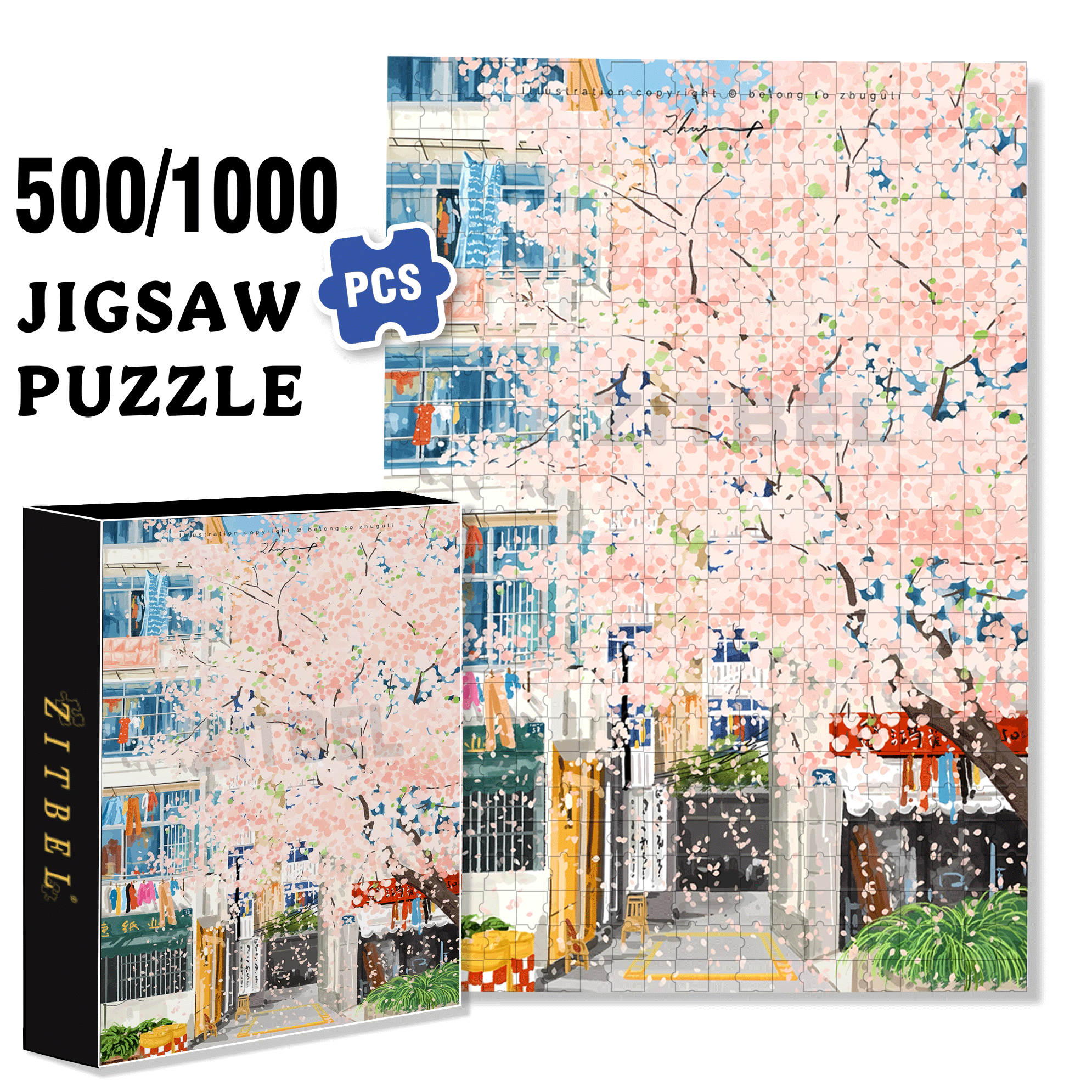 Beautiful Scenery Around Us 500pcs/1000pcs Jigsaw Puzzle, Scratch-Resistant, Interactive Family Game & Brain-Boosting DIY Decor, Perfect for Halloween, Christmas & New Year Gifts, Family Puzzle Game