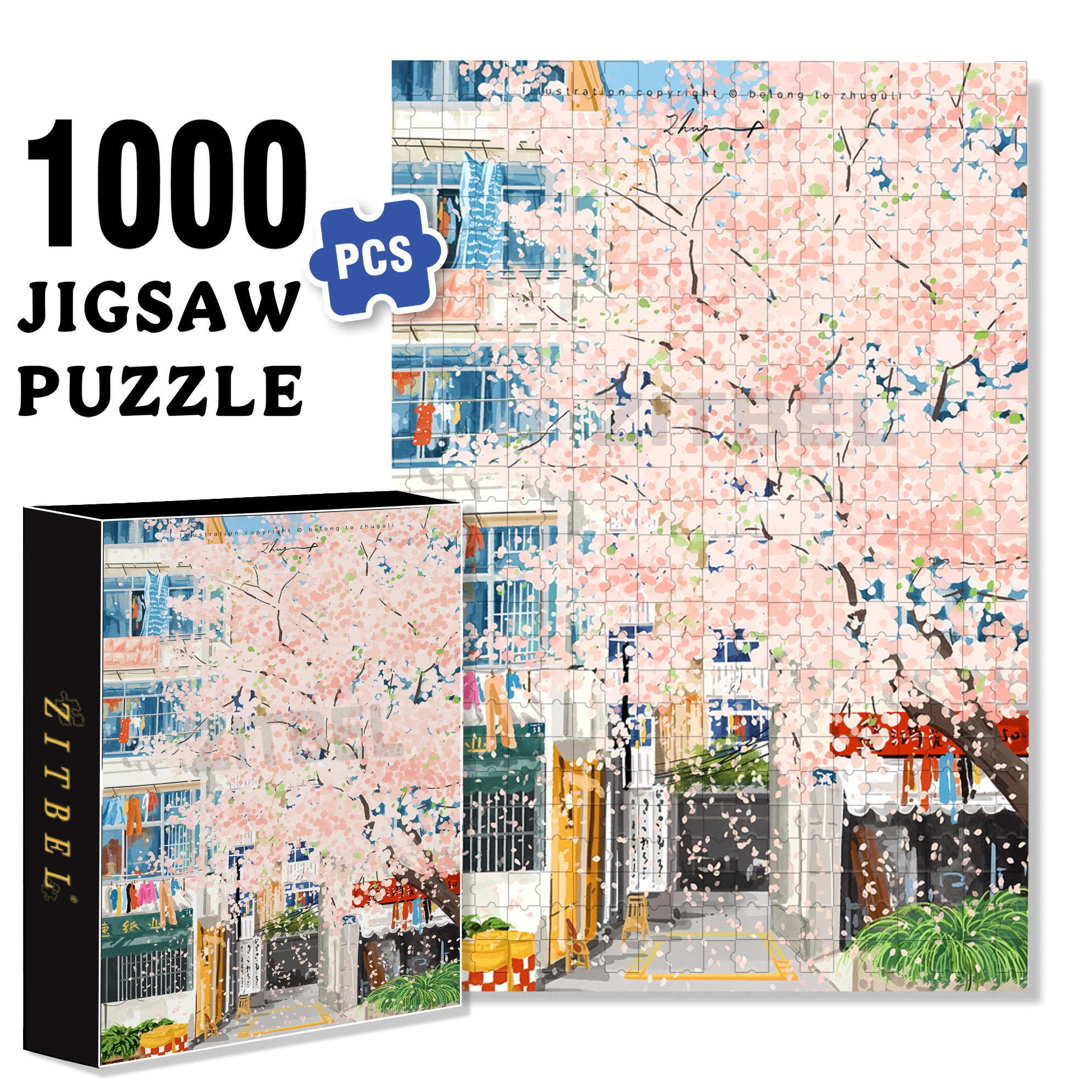 Beautiful Scenery Around Us 500pcs/1000pcs Jigsaw Puzzle, Scratch-Resistant, Interactive Family Game & Brain-Boosting DIY Decor, Perfect for Halloween, Christmas & New Year Gifts, Family Puzzle Game