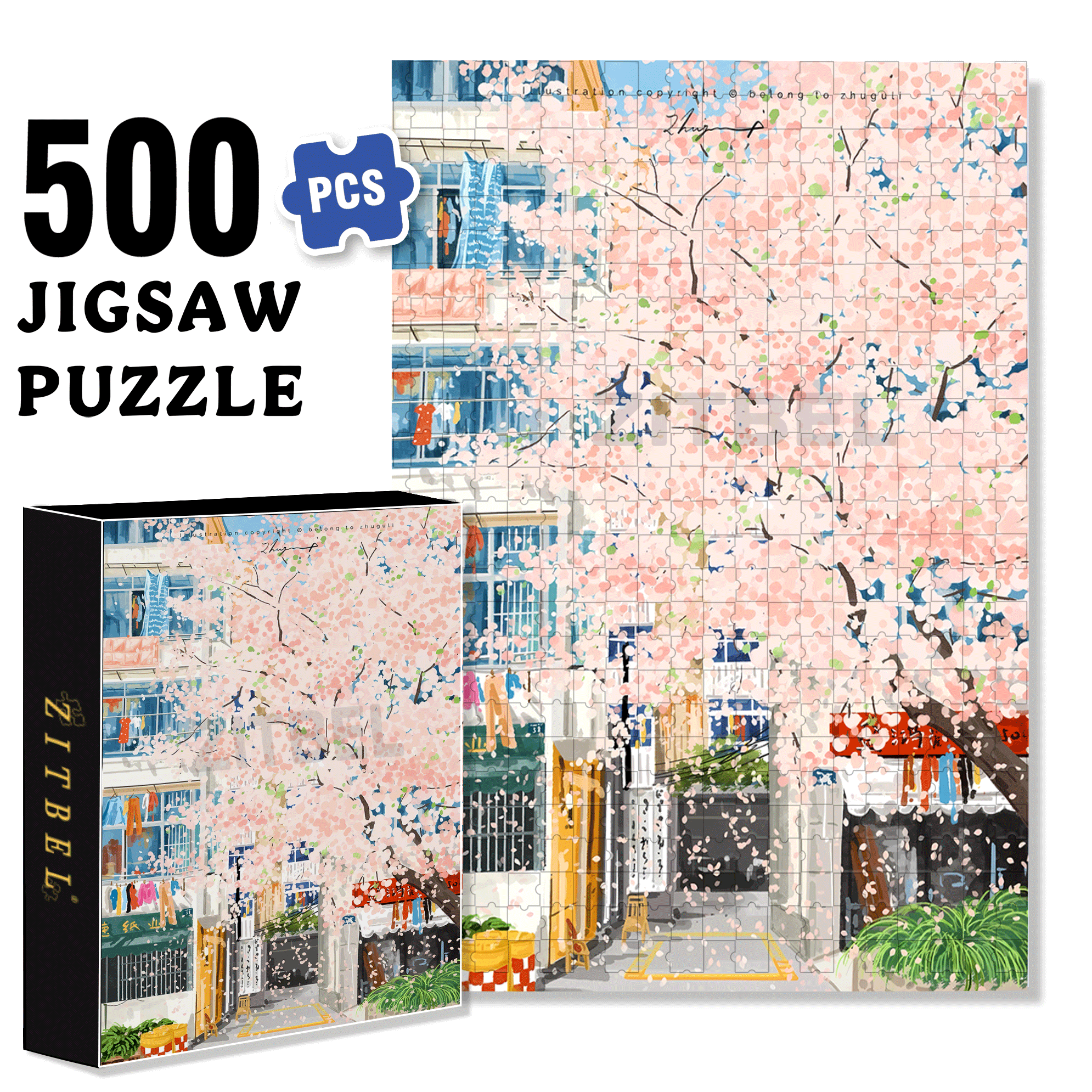 Beautiful Scenery Around Us 500pcs/1000pcs Jigsaw Puzzle, Scratch-Resistant, Interactive Family Game & Brain-Boosting DIY Decor, Perfect for Halloween, Christmas & New Year Gifts, Family Puzzle Game