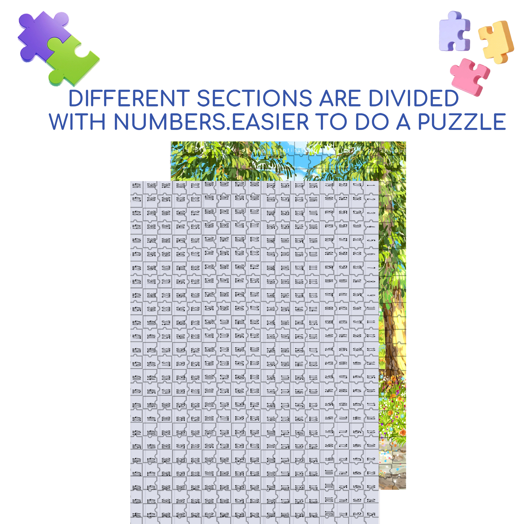 Beautiful Scenery Of Ili, Xinjiang 500pcs/1000pcs Jigsaw Puzzle, Scratch-Resistant, Interactive Family Game & Brain-Boosting DIY Decor, Perfect for Halloween, Christmas & New Year Gifts, Family Puzzle Game