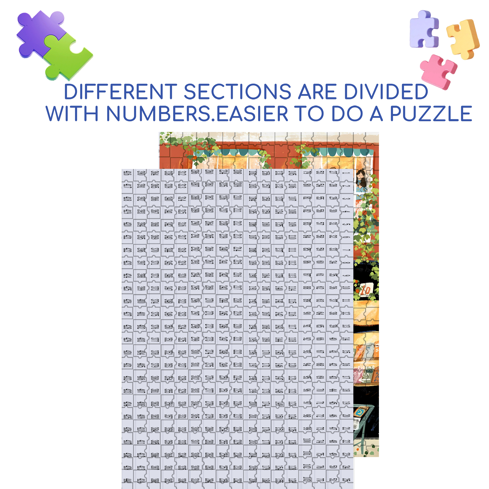 Books And Writing 500pcs/1000pcs Jigsaw Puzzle, Scratch-Resistant, Interactive Family Game & Brain-Boosting DIY Decor, Perfect for Halloween, Christmas & New Year Gifts, Family Puzzle Game