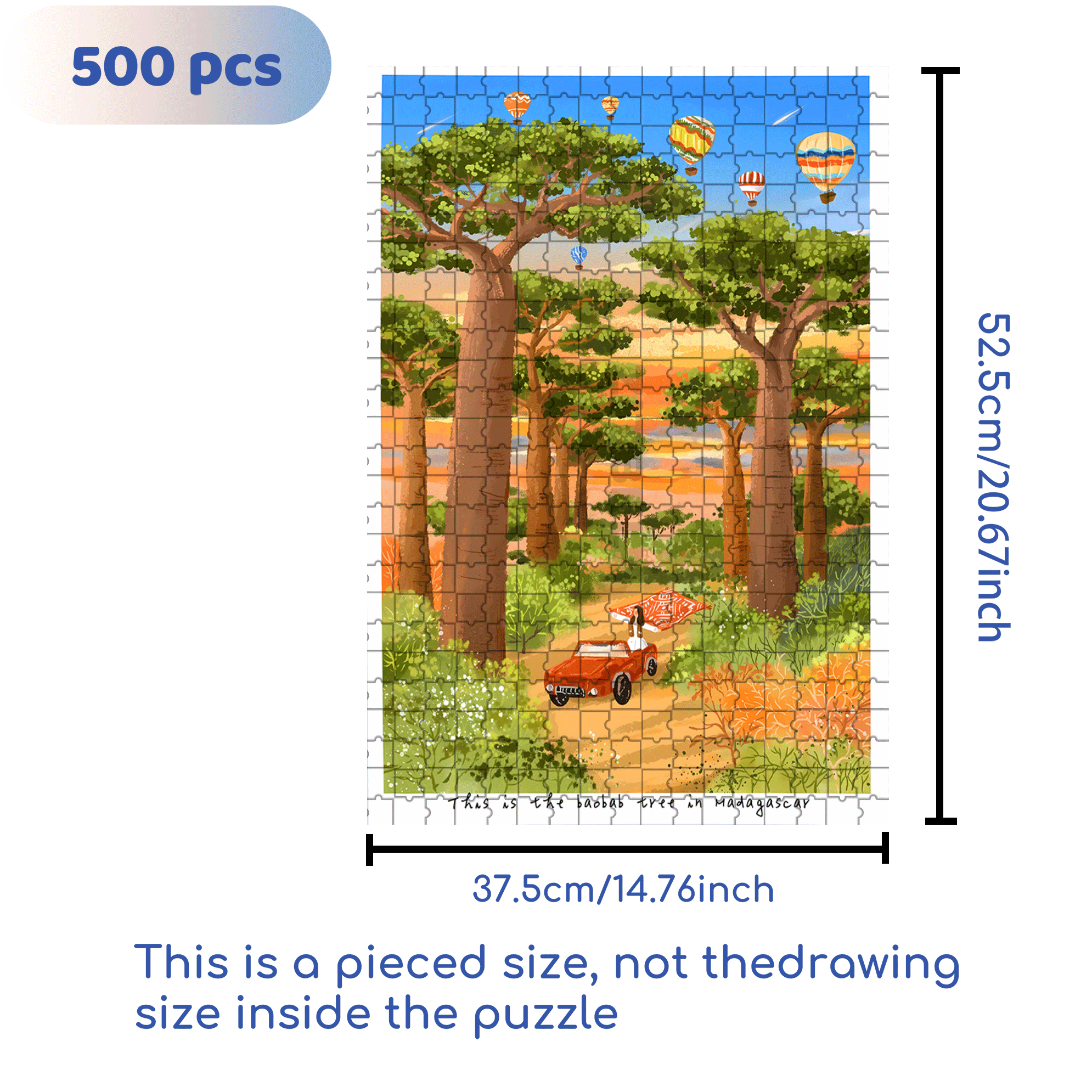 Breadfruit Tree 500pcs/1000pcs Jigsaw Puzzle, Scratch-Resistant, Interactive Family Game & Brain-Boosting DIY Decor, Perfect for Halloween, Christmas & New Year Gifts, Family Puzzle Game