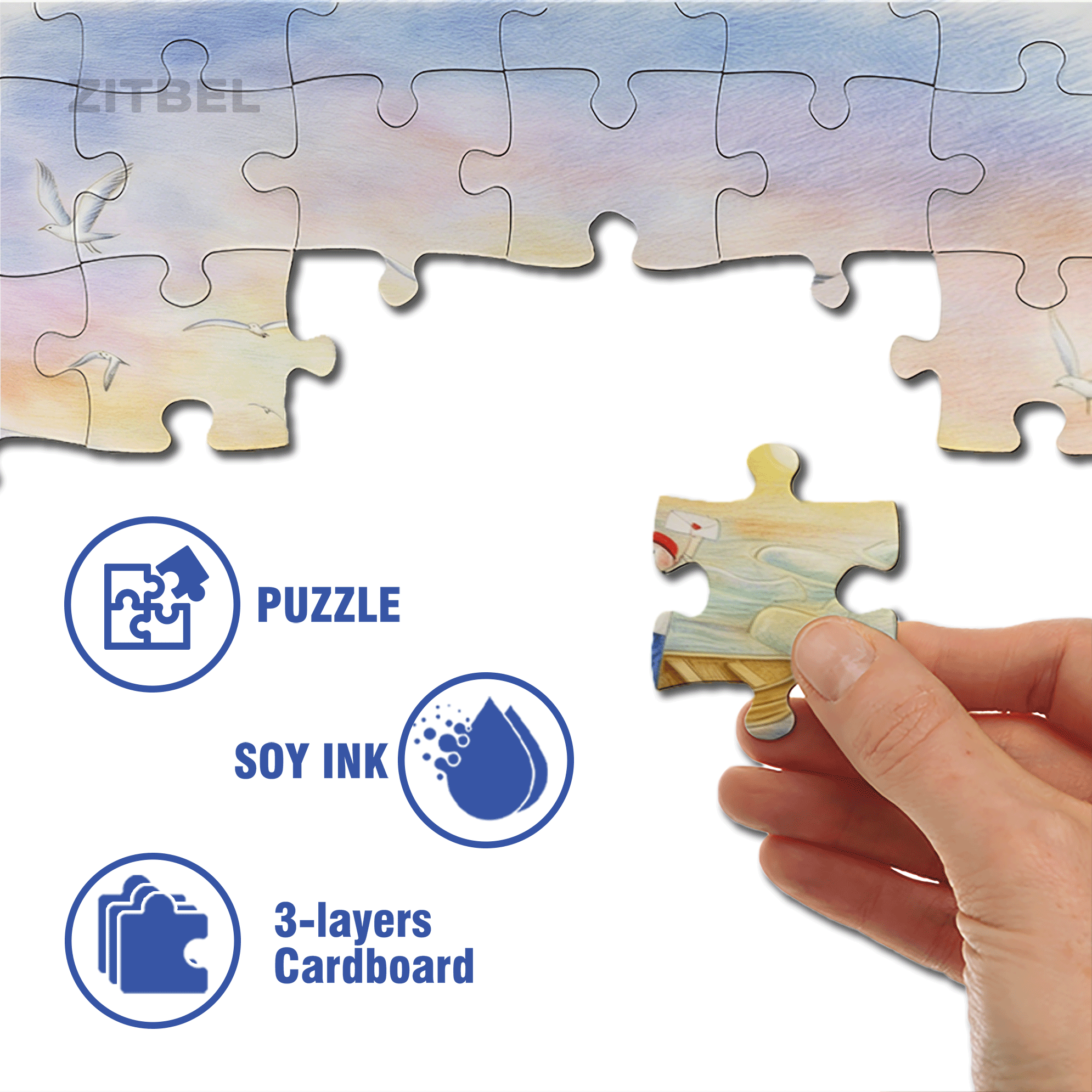 Busy Postman 500pcs/1000pcs Jigsaw Puzzle, Scratch-Resistant, Interactive Family Game & Brain-Boosting DIY Decor, Perfect for Halloween, Christmas & New Year Gifts, Family Puzzle Game