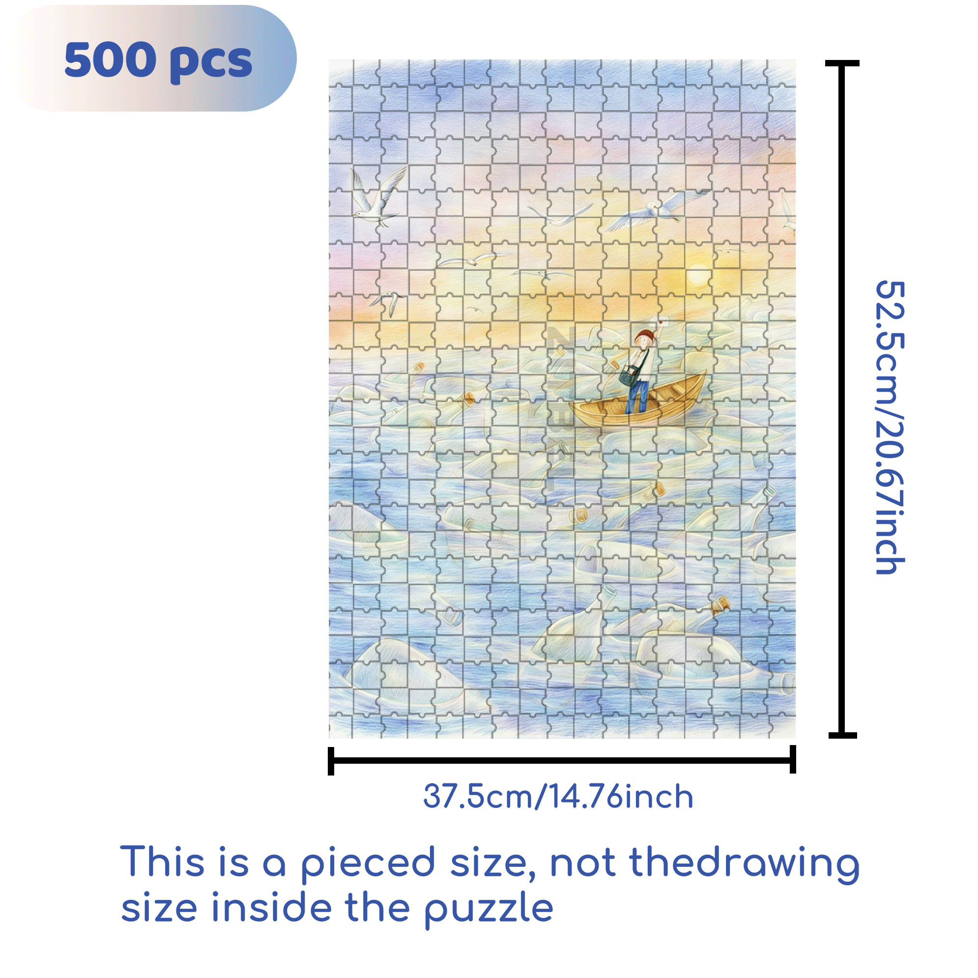 Busy Postman 500pcs/1000pcs Jigsaw Puzzle, Scratch-Resistant, Interactive Family Game & Brain-Boosting DIY Decor, Perfect for Halloween, Christmas & New Year Gifts, Family Puzzle Game
