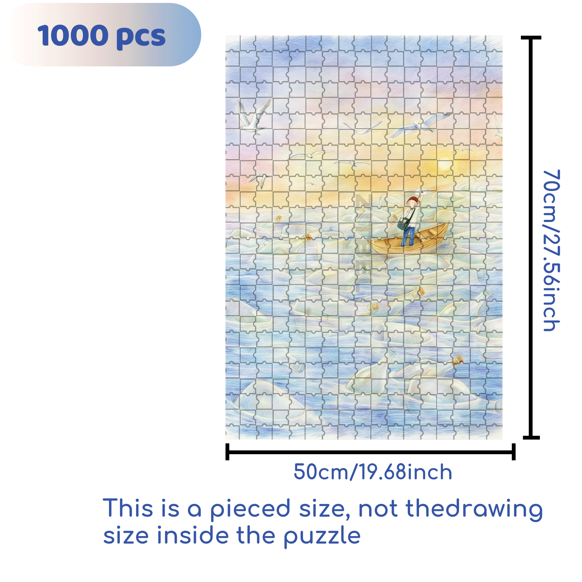Busy Postman 500pcs/1000pcs Jigsaw Puzzle, Scratch-Resistant, Interactive Family Game & Brain-Boosting DIY Decor, Perfect for Halloween, Christmas & New Year Gifts, Family Puzzle Game