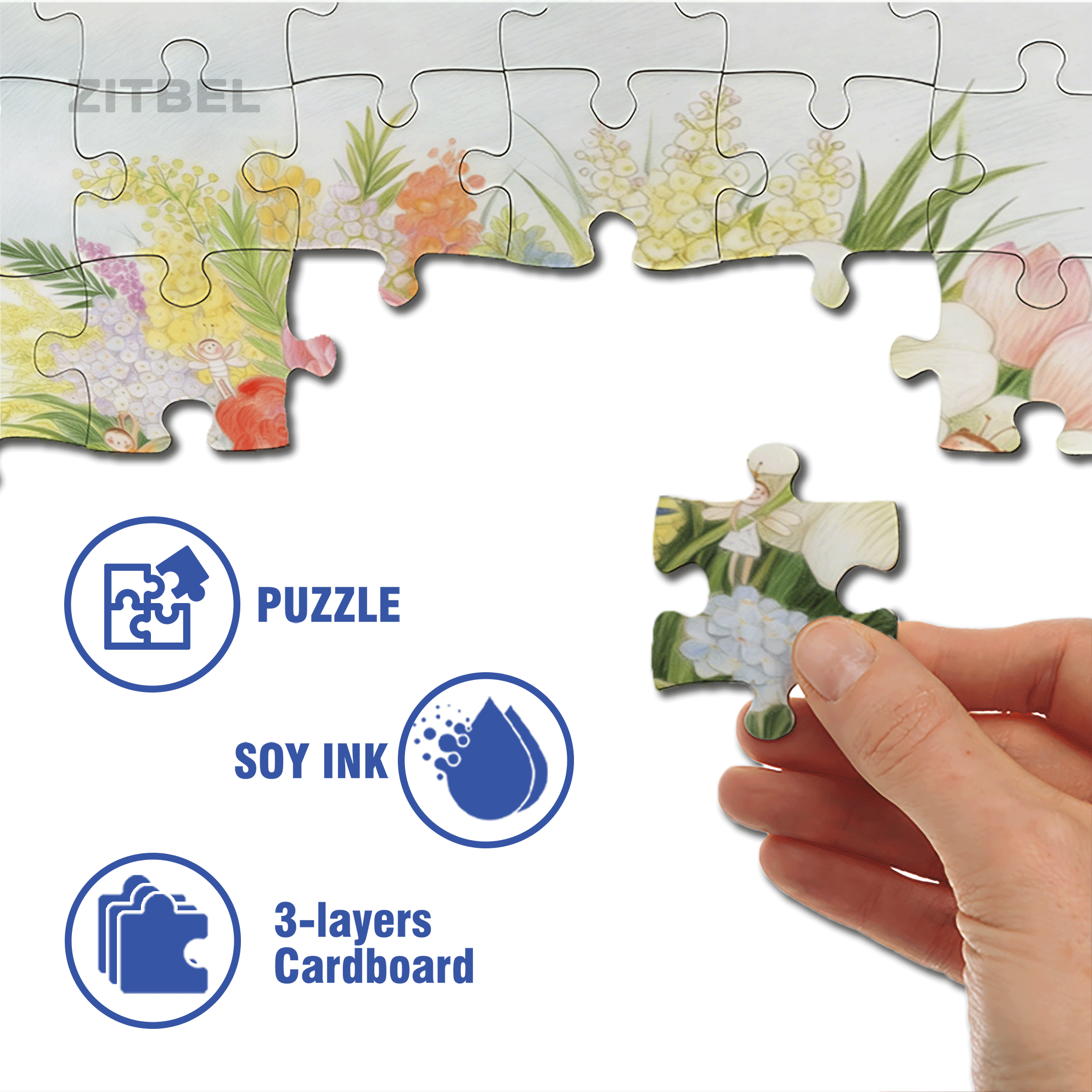 Butterfly's Home 500pcs/1000pcs Jigsaw Puzzle, Scratch-Resistant, Interactive Family Game & Brain-Boosting DIY Decor, Perfect for Halloween, Christmas & New Year Gifts, Family Puzzle Game
