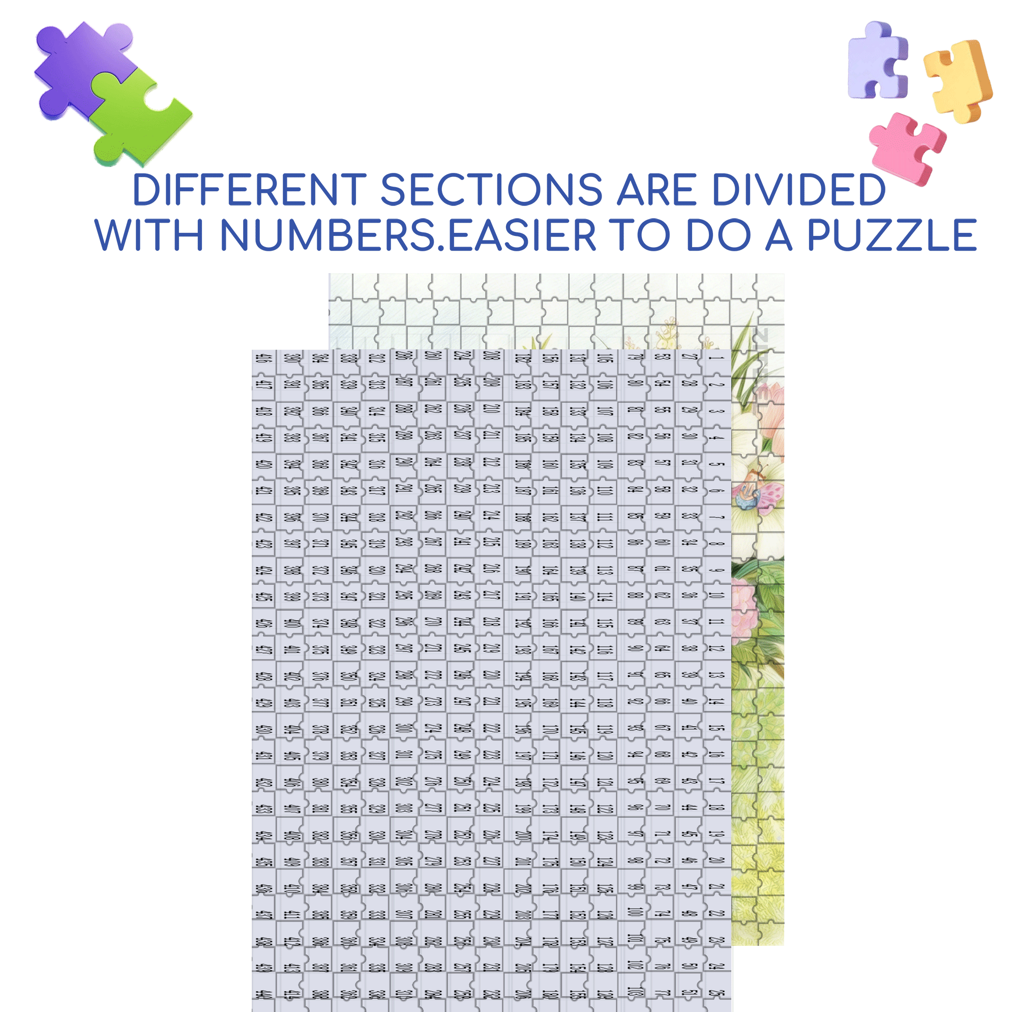 Butterfly's Home 500pcs/1000pcs Jigsaw Puzzle, Scratch-Resistant, Interactive Family Game & Brain-Boosting DIY Decor, Perfect for Halloween, Christmas & New Year Gifts, Family Puzzle Game