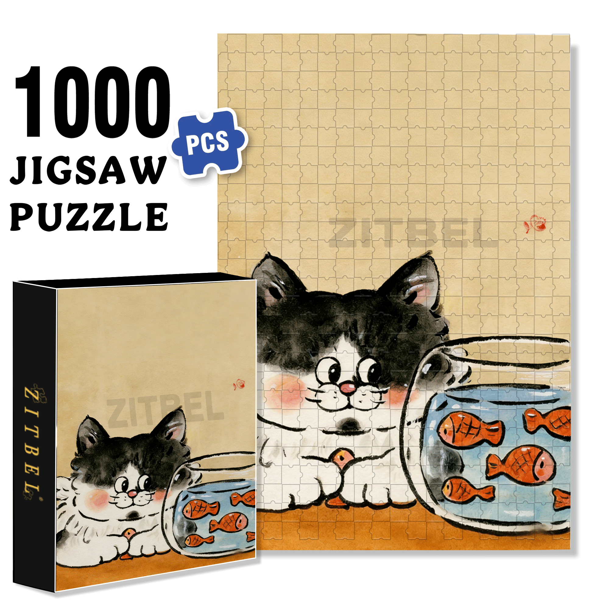 Can I Not Miss You 500pcs/1000pcs Jigsaw Puzzle, Scratch-Resistant, Interactive Family Game & Brain-Boosting DIY Decor, Perfect for Halloween, Christmas & New Year Gifts, Family Puzzle Game