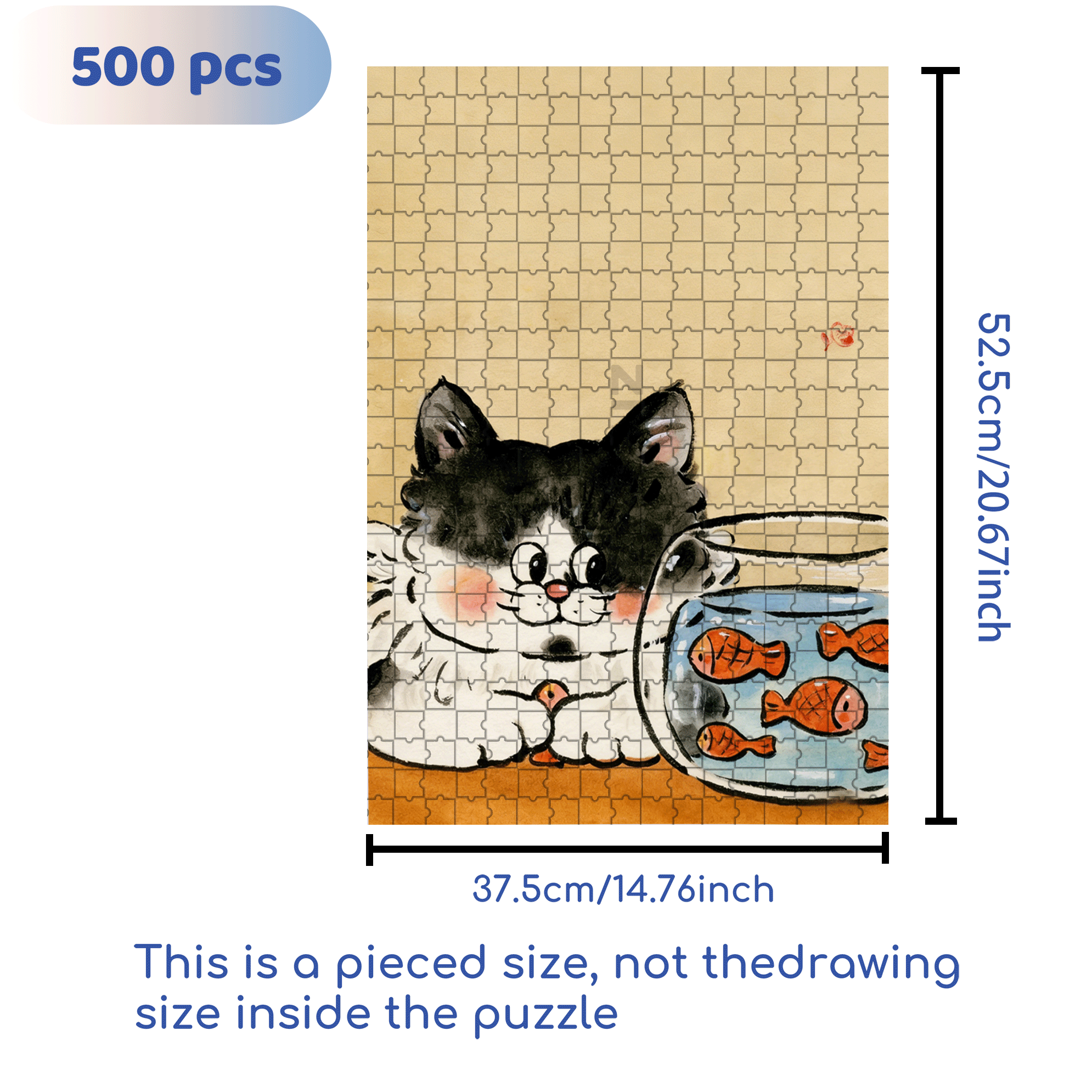 Can I Not Miss You 500pcs/1000pcs Jigsaw Puzzle, Scratch-Resistant, Interactive Family Game & Brain-Boosting DIY Decor, Perfect for Halloween, Christmas & New Year Gifts, Family Puzzle Game