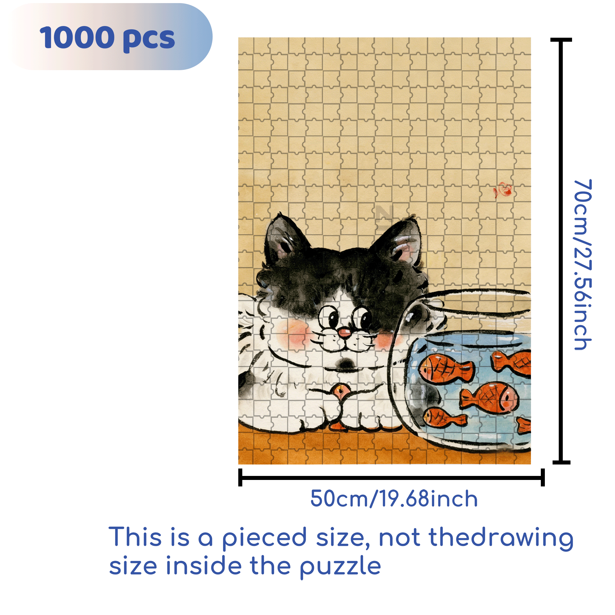 Can I Not Miss You 500pcs/1000pcs Jigsaw Puzzle, Scratch-Resistant, Interactive Family Game & Brain-Boosting DIY Decor, Perfect for Halloween, Christmas & New Year Gifts, Family Puzzle Game