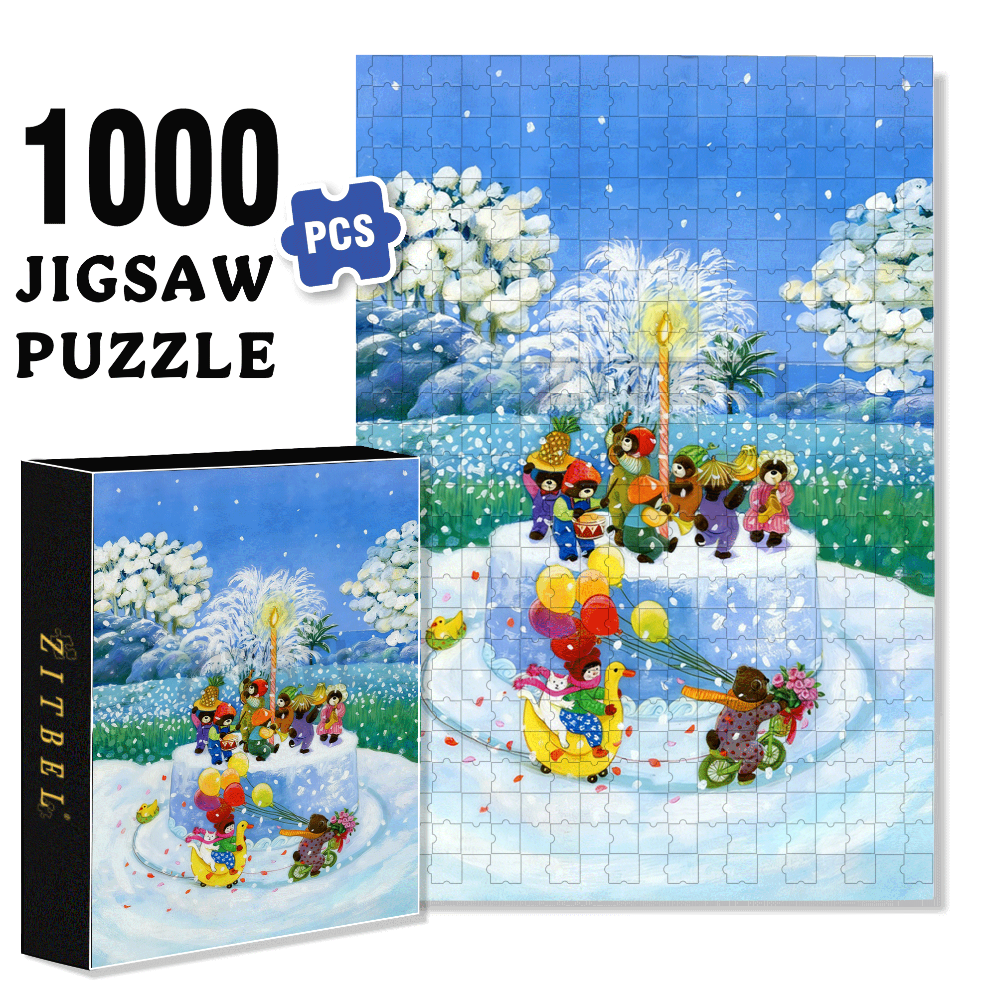 Capricorn Birthday Party 500pcs/1000pcs Jigsaw Puzzle, Scratch-Resistant, Interactive Family Game & Brain-Boosting DIY Decor, Perfect for Halloween, Christmas & New Year Gifts, Family Puzzle Game