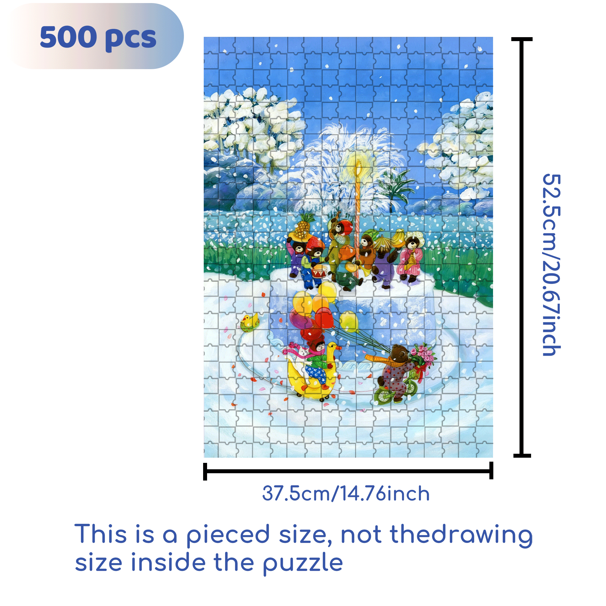 Capricorn Birthday Party 500pcs/1000pcs Jigsaw Puzzle, Scratch-Resistant, Interactive Family Game & Brain-Boosting DIY Decor, Perfect for Halloween, Christmas & New Year Gifts, Family Puzzle Game