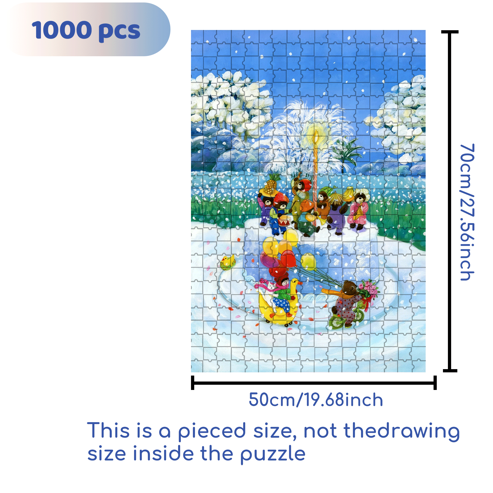 Capricorn Birthday Party 500pcs/1000pcs Jigsaw Puzzle, Scratch-Resistant, Interactive Family Game & Brain-Boosting DIY Decor, Perfect for Halloween, Christmas & New Year Gifts, Family Puzzle Game