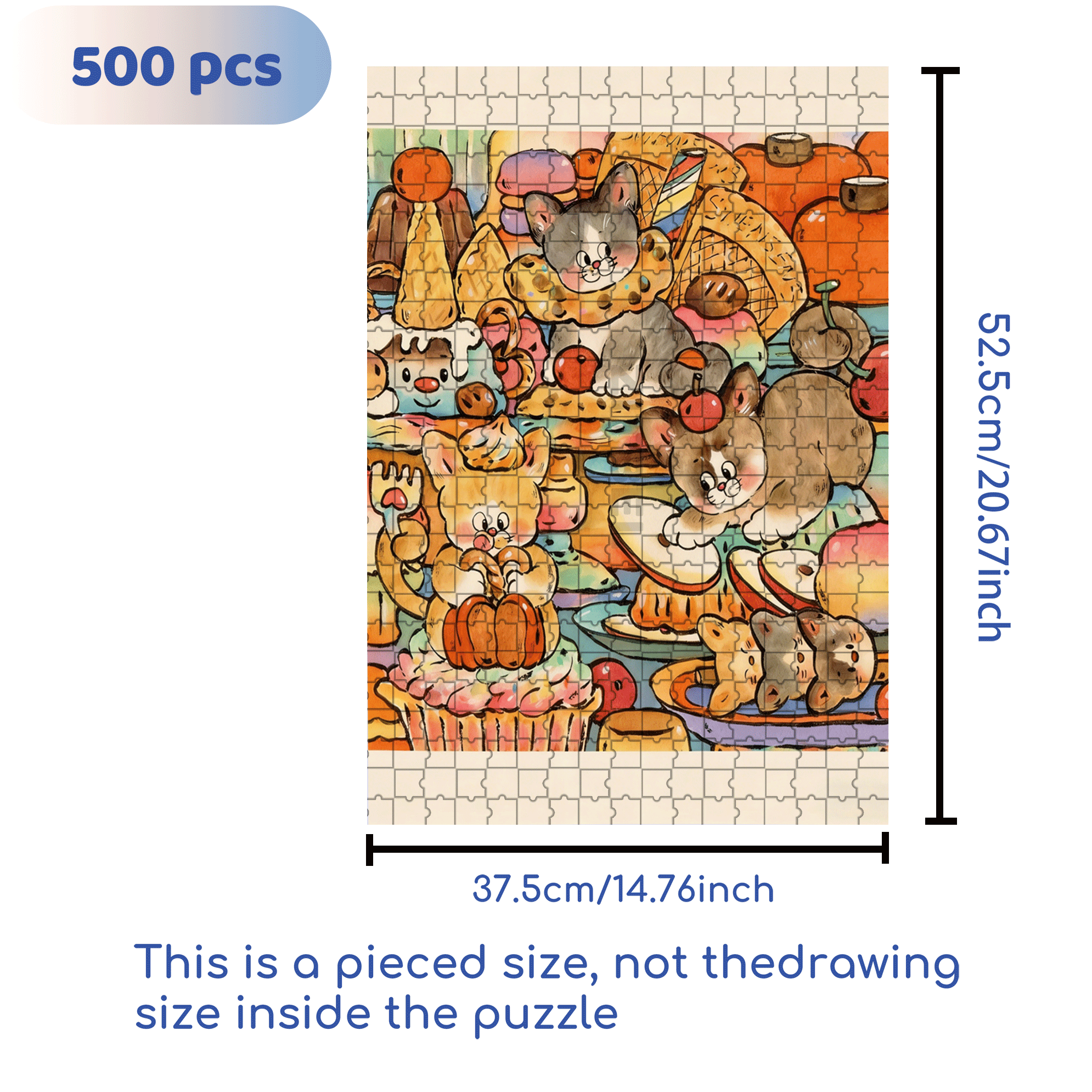 Celebrate The New Year With Excitement 500pcs/1000pcs Jigsaw Puzzle, Scratch-Resistant, Interactive Family Game & Brain-Boosting DIY Decor, Perfect for Halloween, Christmas & New Year Gifts, Family Puzzle Game