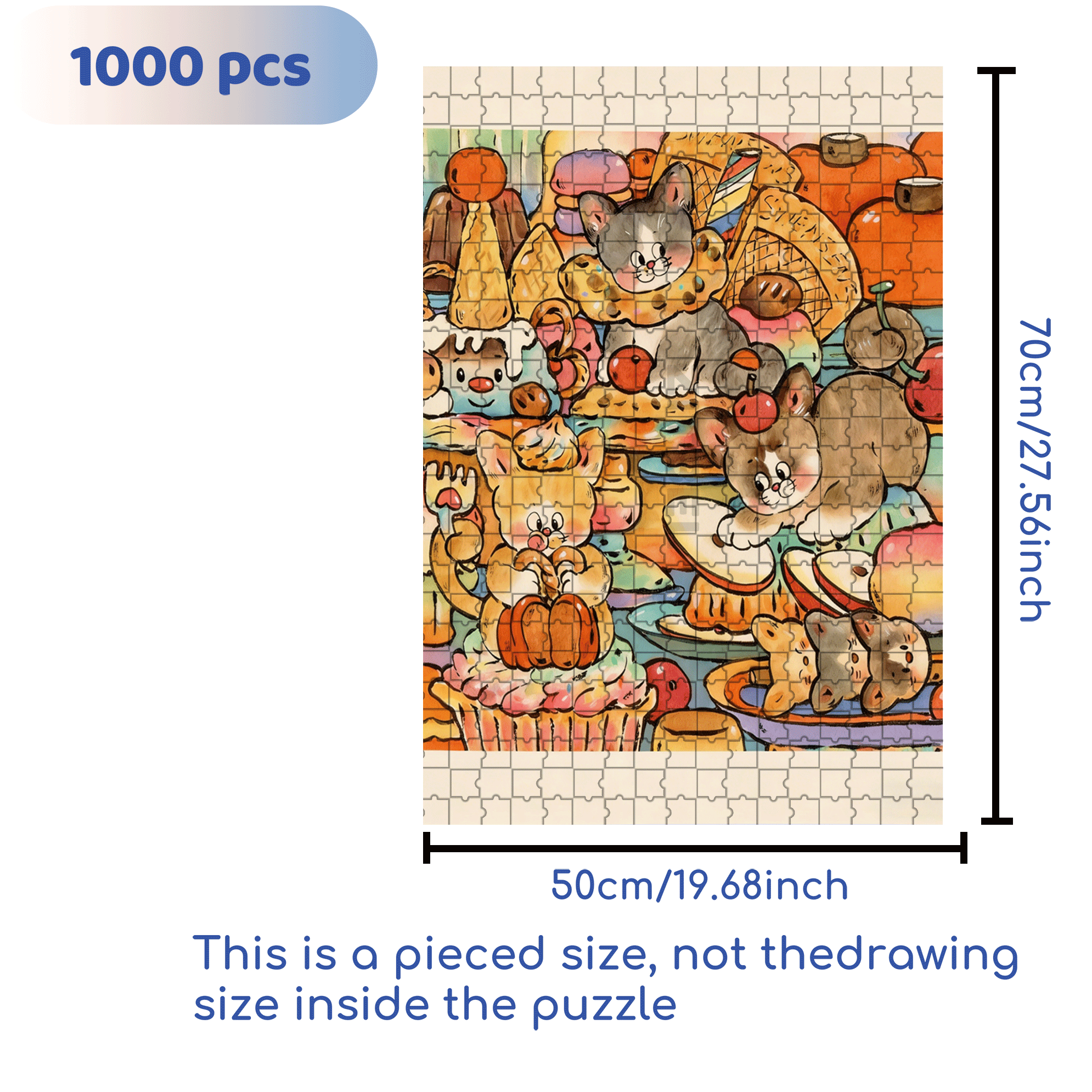 Celebrate The New Year With Excitement 500pcs/1000pcs Jigsaw Puzzle, Scratch-Resistant, Interactive Family Game & Brain-Boosting DIY Decor, Perfect for Halloween, Christmas & New Year Gifts, Family Puzzle Game
