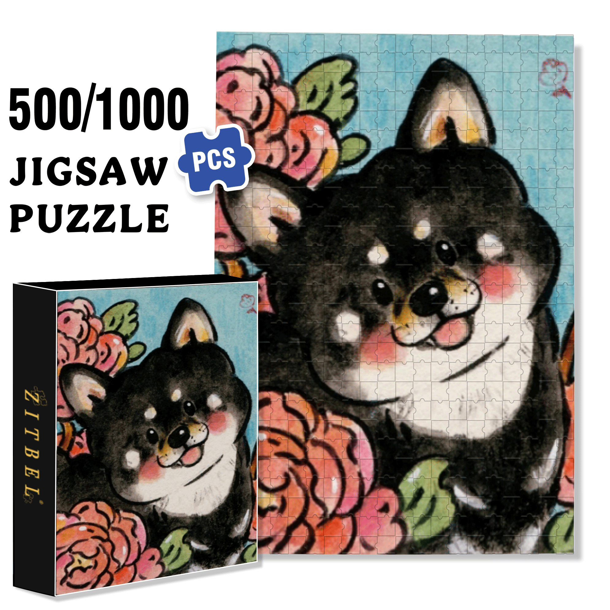 Charming Little Thing 500pcs/1000pcs Jigsaw Puzzle, Scratch-Resistant, Interactive Family Game & Brain-Boosting DIY Decor, Perfect for Halloween, Christmas & New Year Gifts, Family Puzzle Game