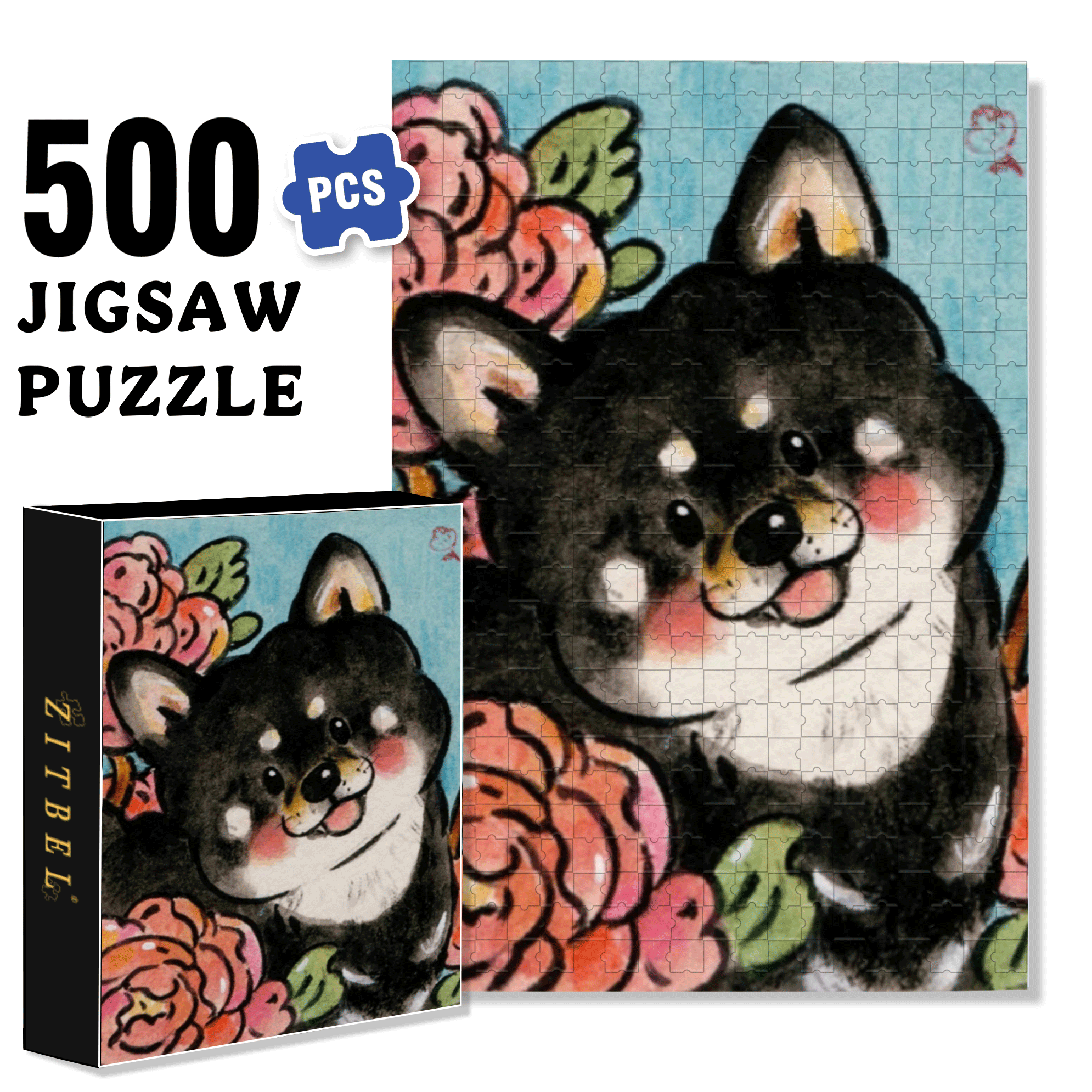 Charming Little Thing 500pcs/1000pcs Jigsaw Puzzle, Scratch-Resistant, Interactive Family Game & Brain-Boosting DIY Decor, Perfect for Halloween, Christmas & New Year Gifts, Family Puzzle Game