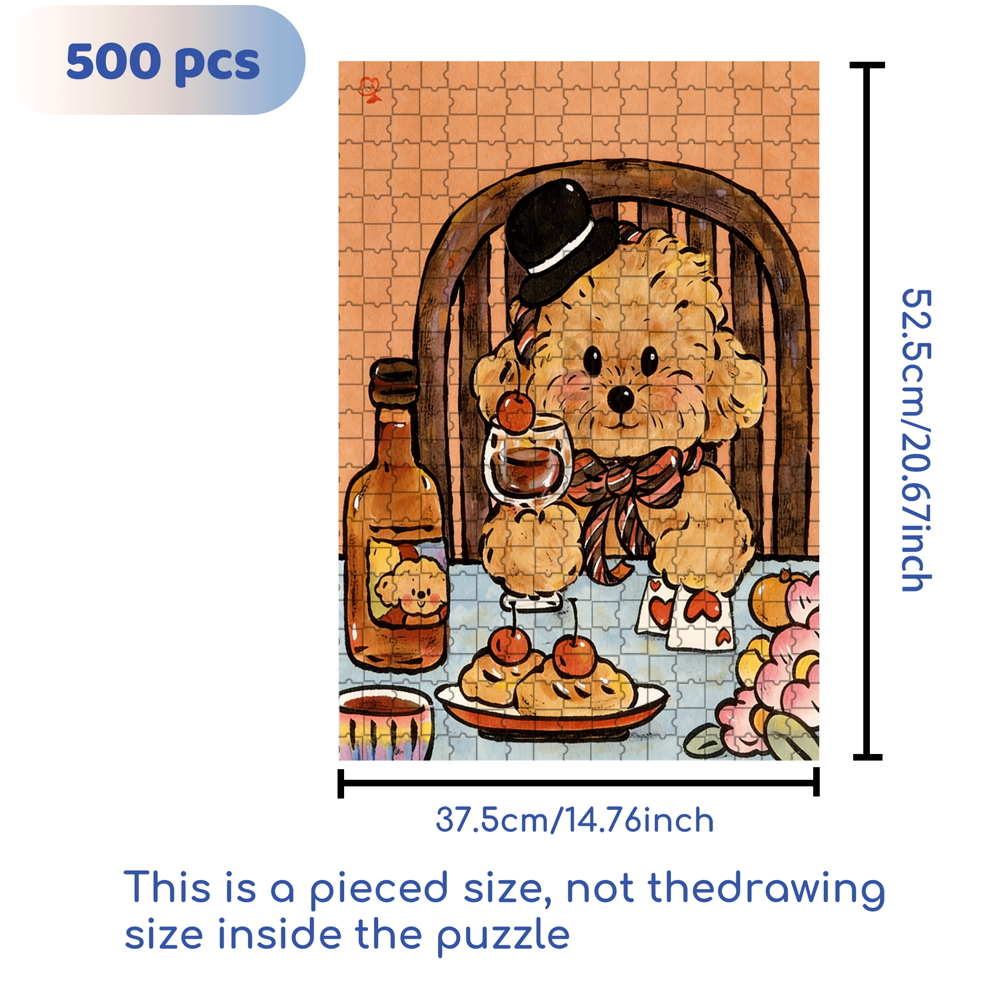 Cheers, My Beloved 500pcs/1000pcs Jigsaw Puzzle, Scratch-Resistant, Interactive Family Game & Brain-Boosting DIY Decor, Perfect for Halloween, Christmas & New Year Gifts, Family Puzzle Game