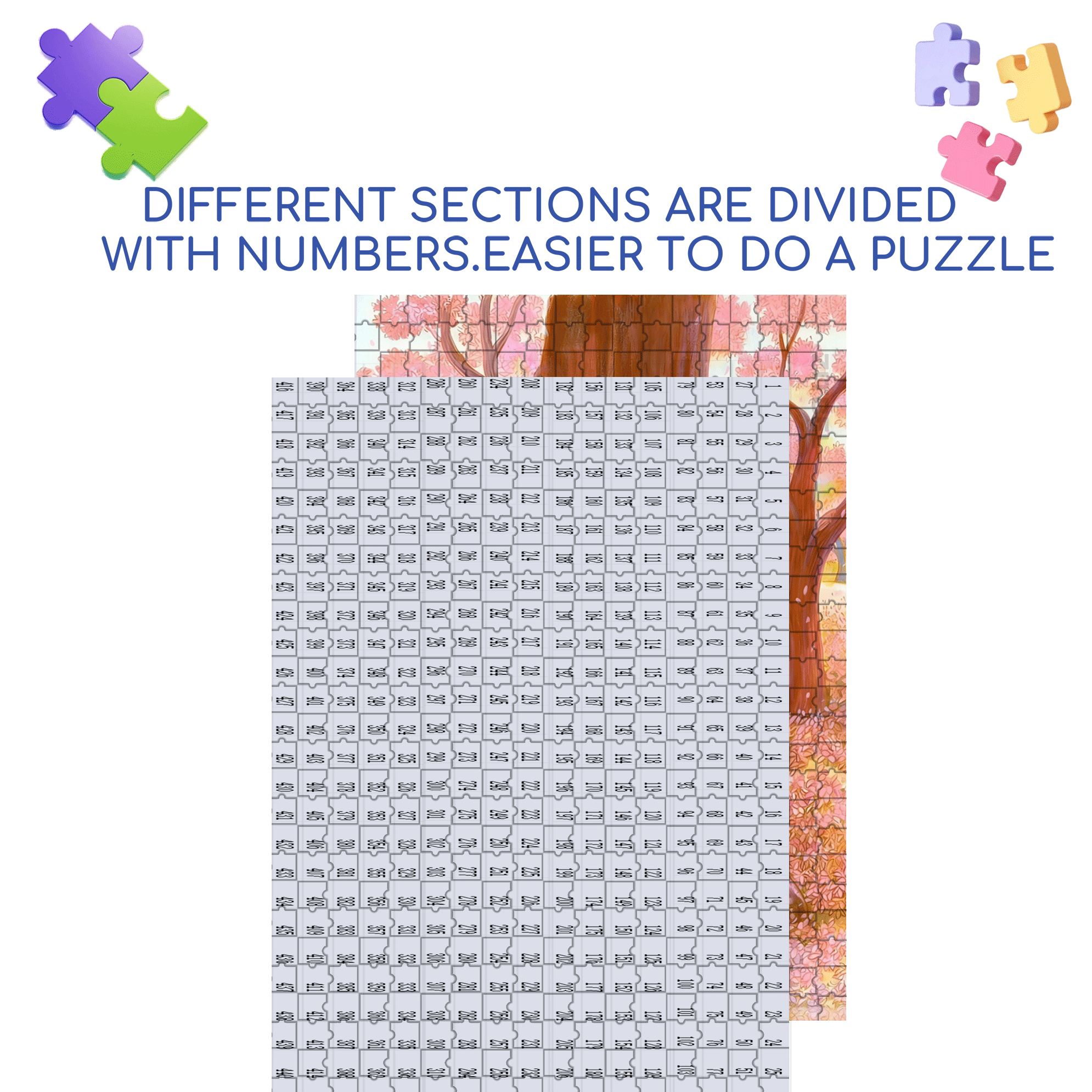 Cherry Blossom Season 500pcs/1000pcs Jigsaw Puzzle, Scratch-Resistant, Interactive Family Game & Brain-Boosting DIY Decor, Perfect for Halloween, Christmas & New Year Gifts, Family Puzzle Game