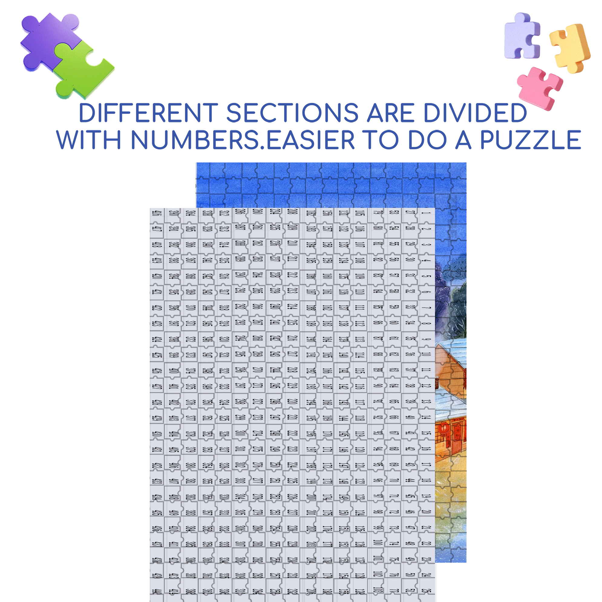 Childhood Without Taboos 500pcs/1000pcs Jigsaw Puzzle, Scratch-Resistant, Interactive Family Game & Brain-Boosting DIY Decor, Perfect for Halloween, Christmas & New Year Gifts, Family Puzzle Game