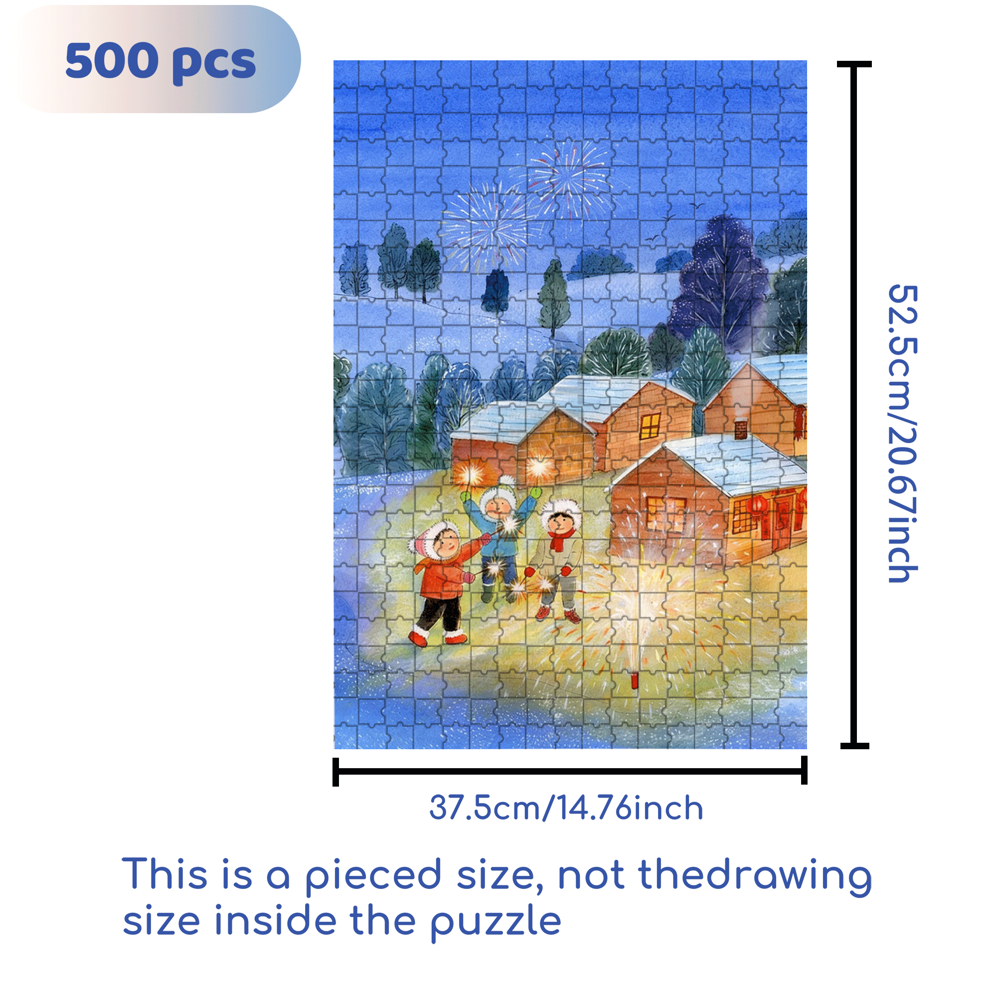 Childhood Without Taboos 500pcs/1000pcs Jigsaw Puzzle, Scratch-Resistant, Interactive Family Game & Brain-Boosting DIY Decor, Perfect for Halloween, Christmas & New Year Gifts, Family Puzzle Game