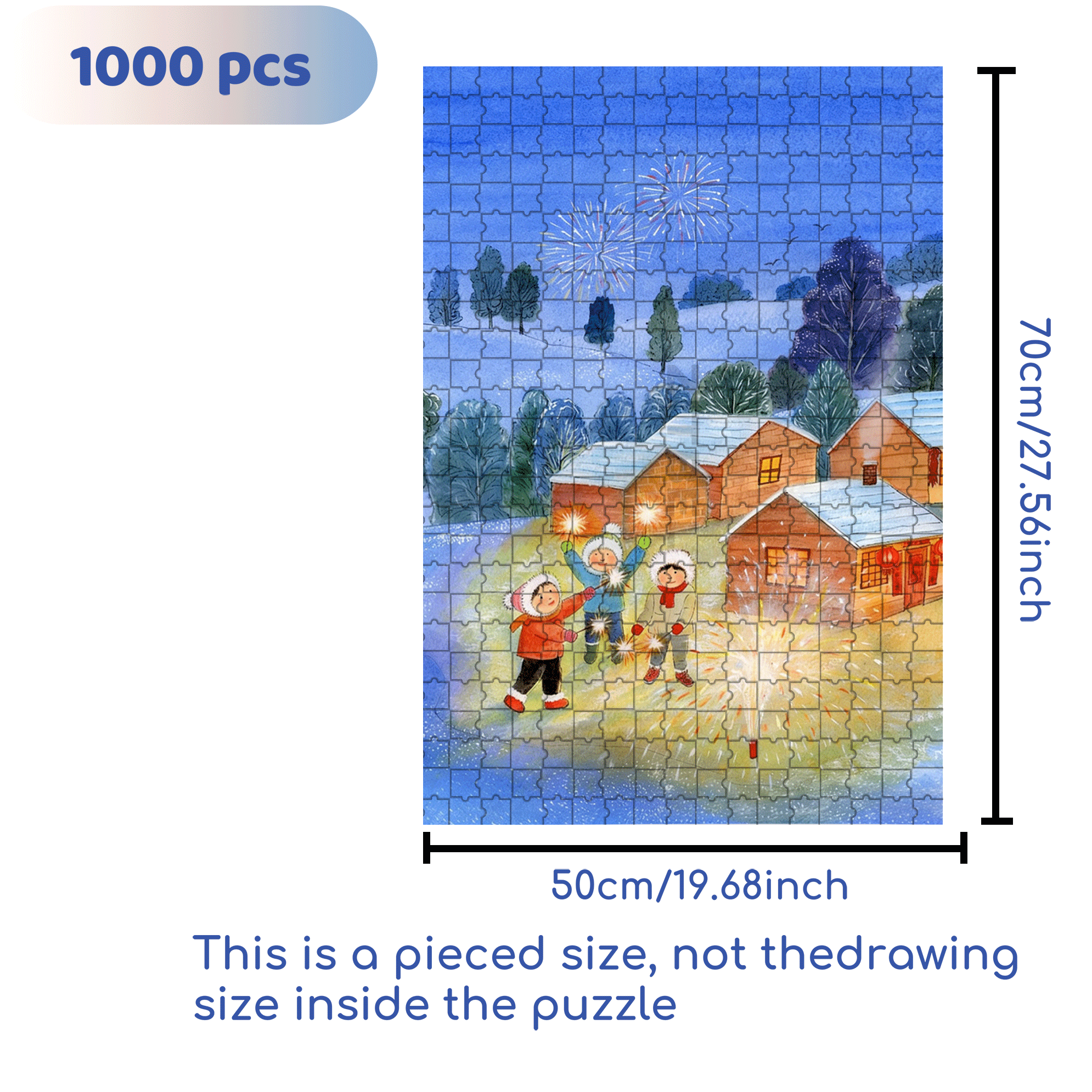 Childhood Without Taboos 500pcs/1000pcs Jigsaw Puzzle, Scratch-Resistant, Interactive Family Game & Brain-Boosting DIY Decor, Perfect for Halloween, Christmas & New Year Gifts, Family Puzzle Game