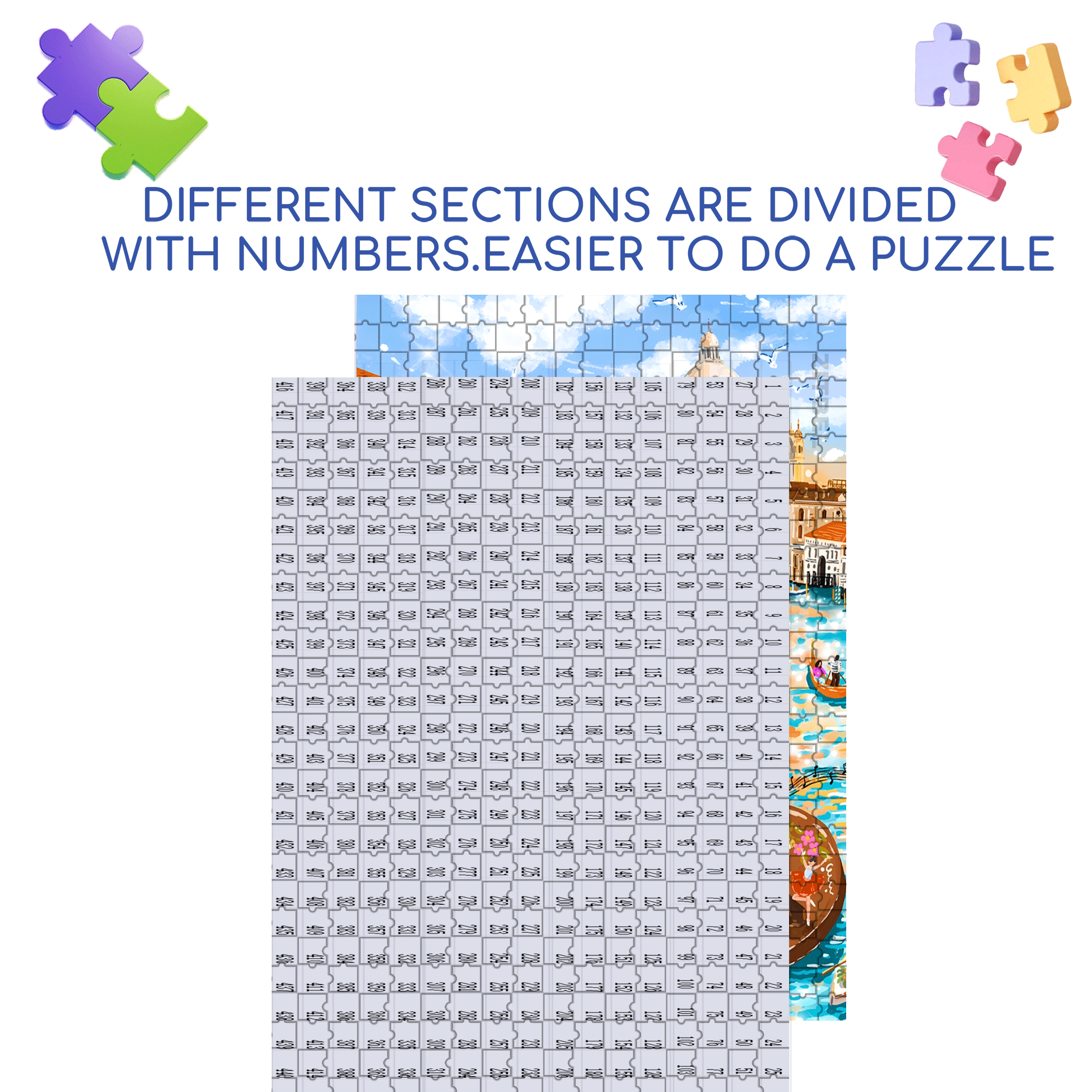 City of Music 500pcs/1000pcs Jigsaw Puzzle, Scratch-Resistant, Interactive Family Game & Brain-Boosting DIY Decor, Perfect for Halloween, Christmas & New Year Gifts, Family Puzzle Game