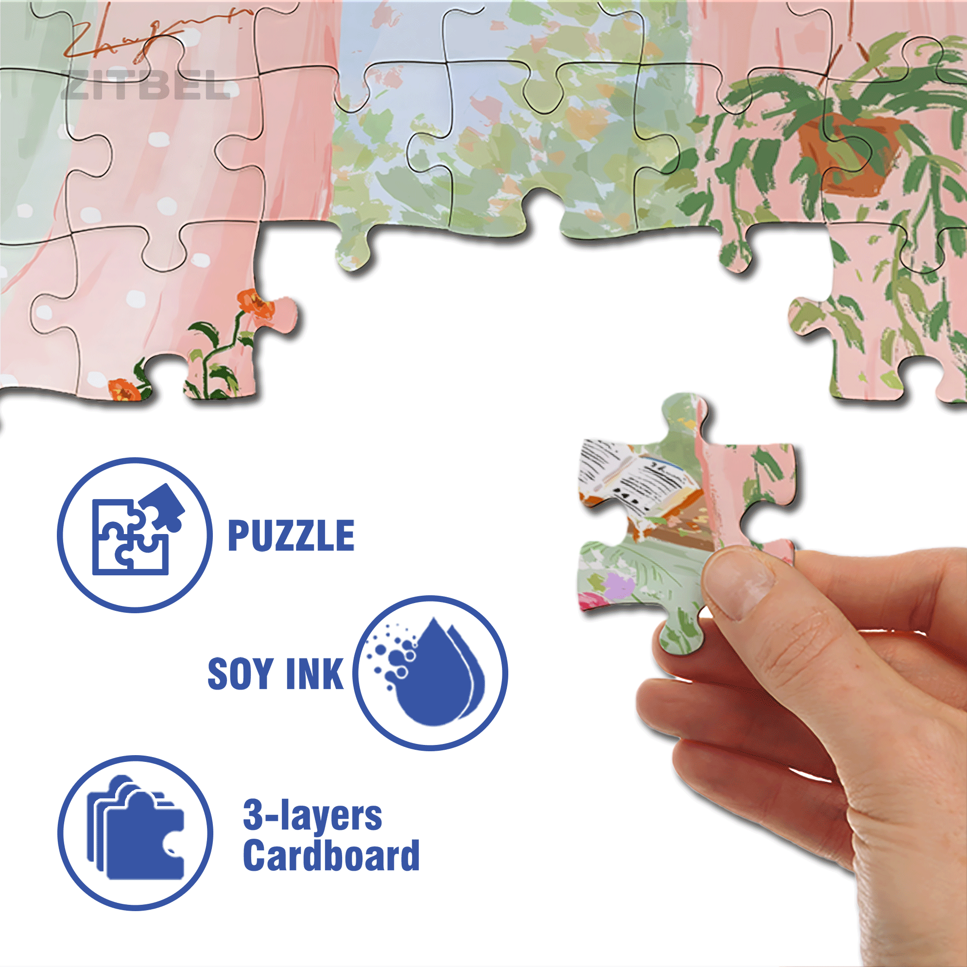 Close To The Gentle Spring Sunshine 500pcs/1000pcs Jigsaw Puzzle, Scratch-Resistant, Interactive Family Game & Brain-Boosting DIY Decor, Perfect for Halloween, Christmas & New Year Gifts, Family Puzzle Game