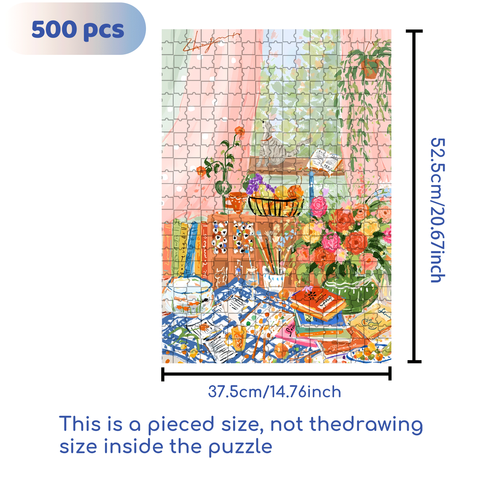 Close To The Gentle Spring Sunshine 500pcs/1000pcs Jigsaw Puzzle, Scratch-Resistant, Interactive Family Game & Brain-Boosting DIY Decor, Perfect for Halloween, Christmas & New Year Gifts, Family Puzzle Game