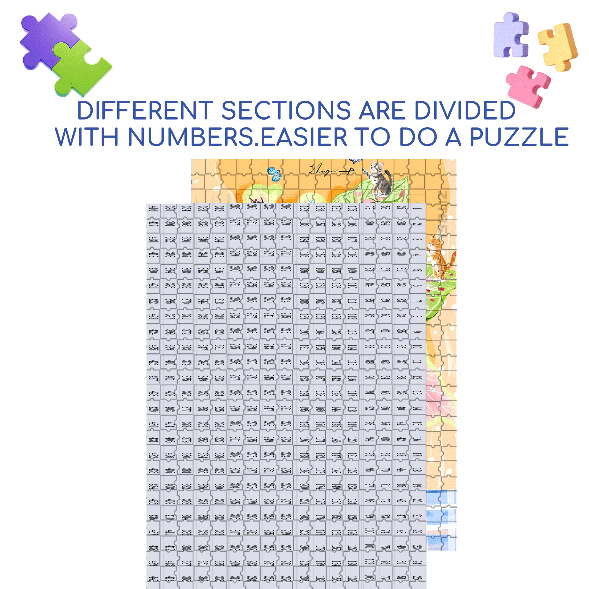 Coleus 500pcs/1000pcs Jigsaw Puzzle, Scratch-Resistant, Interactive Family Game & Brain-Boosting DIY Decor, Perfect for Halloween, Christmas & New Year Gifts, Family Puzzle Game