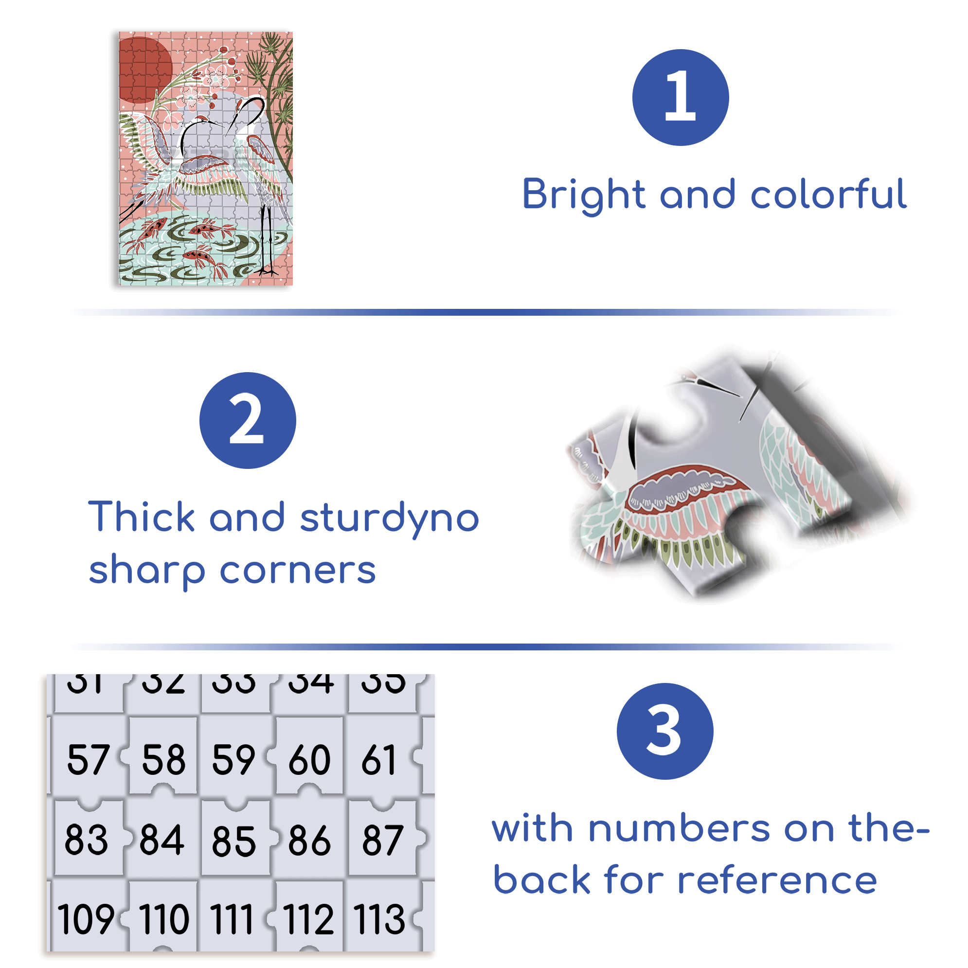 Cranes Facing The Rising Sun 500pcs/1000pcs Jigsaw Puzzle, Scratch-Resistant, Interactive Family Game & Brain-Boosting DIY Decor, Perfect for Halloween, Christmas & New Year Gifts, Family Puzzle Game