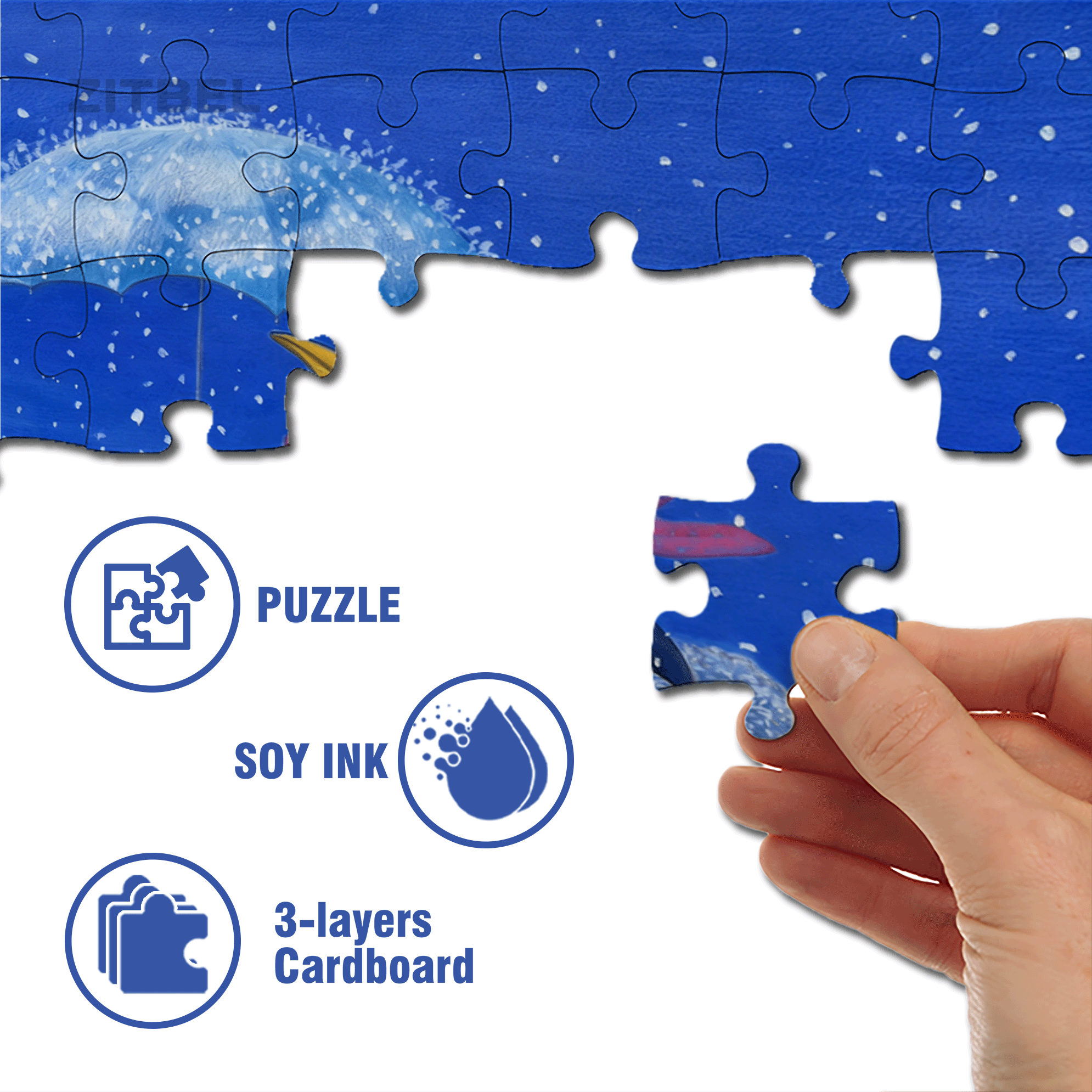Dance of Snow 500pcs/1000pcs Jigsaw Puzzle, Scratch-Resistant, Interactive Family Game & Brain-Boosting DIY Decor, Perfect for Halloween, Christmas & New Year Gifts, Family Puzzle Game