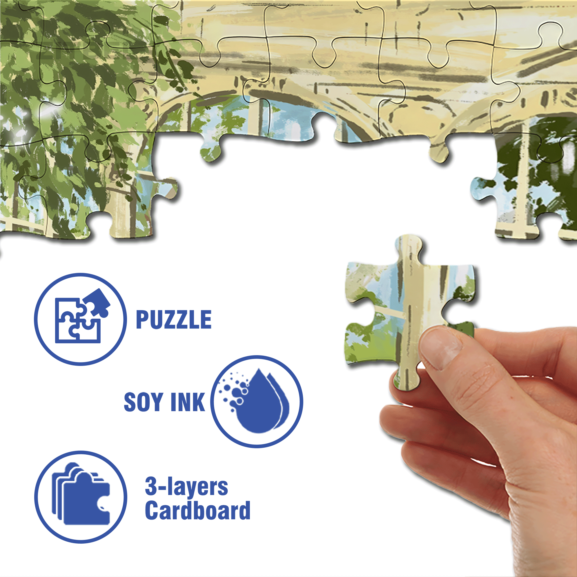 Dancing With The Sunshine 500pcs/1000pcs Jigsaw Puzzle, Scratch-Resistant, Interactive Family Game & Brain-Boosting DIY Decor, Perfect for Halloween, Christmas & New Year Gifts, Family Puzzle Game