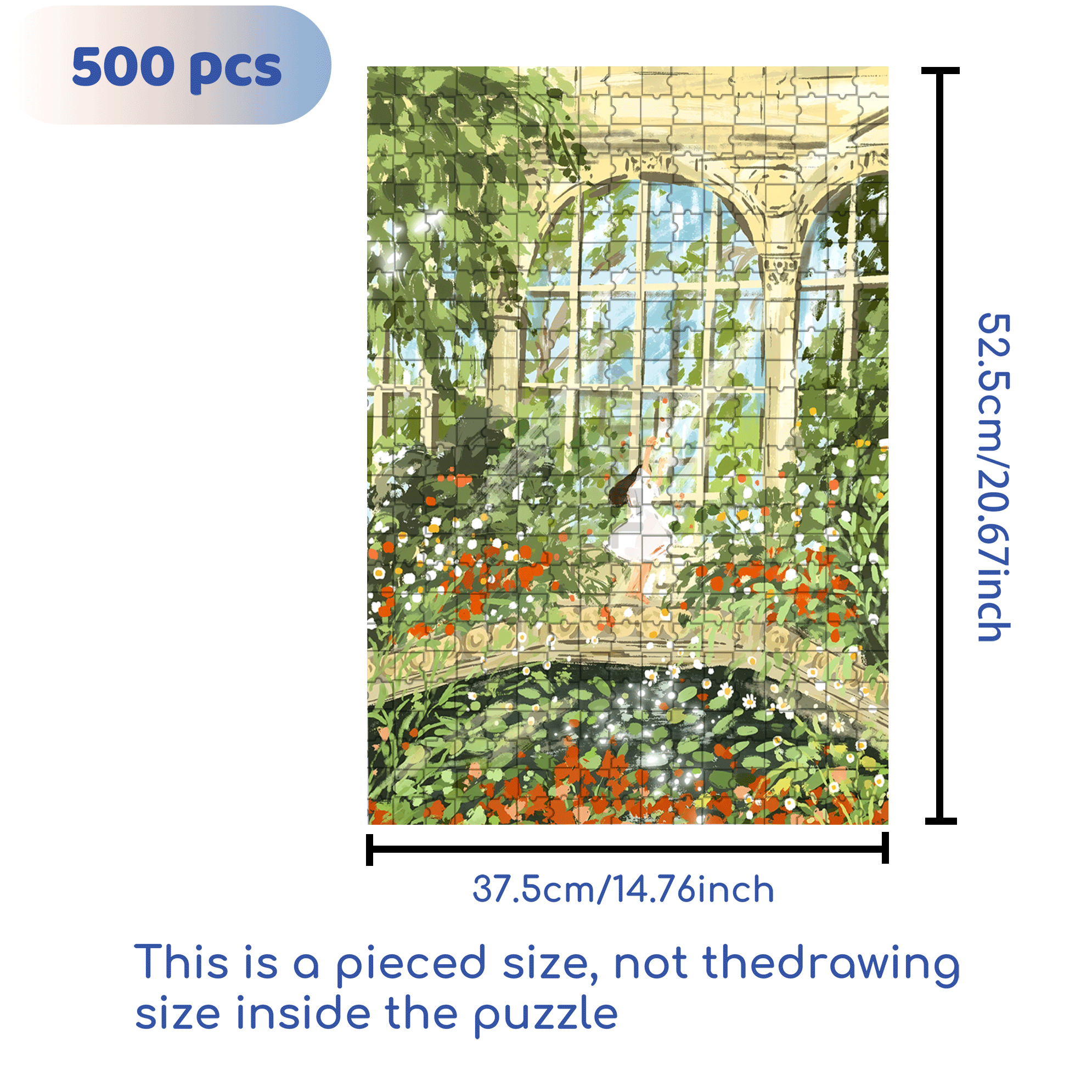 Dancing With The Sunshine 500pcs/1000pcs Jigsaw Puzzle, Scratch-Resistant, Interactive Family Game & Brain-Boosting DIY Decor, Perfect for Halloween, Christmas & New Year Gifts, Family Puzzle Game