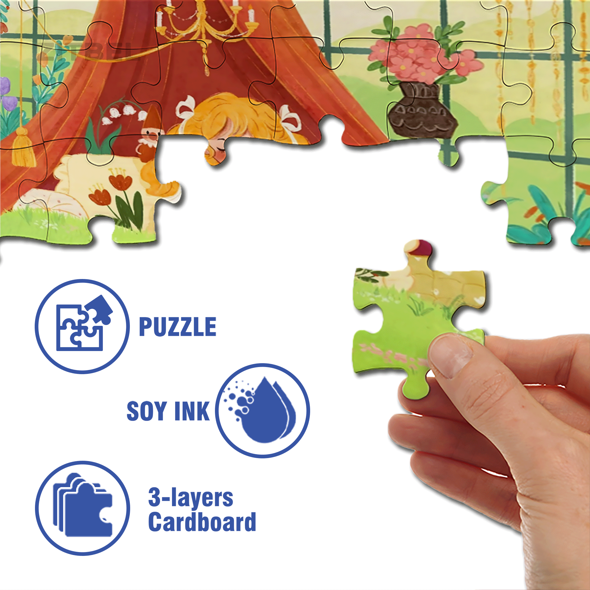 Dream Flower House 500pcs/1000pcs Jigsaw Puzzle, Scratch-Resistant, Interactive Family Game & Brain-Boosting DIY Decor, Perfect for Halloween, Christmas & New Year Gifts, Family Puzzle Game