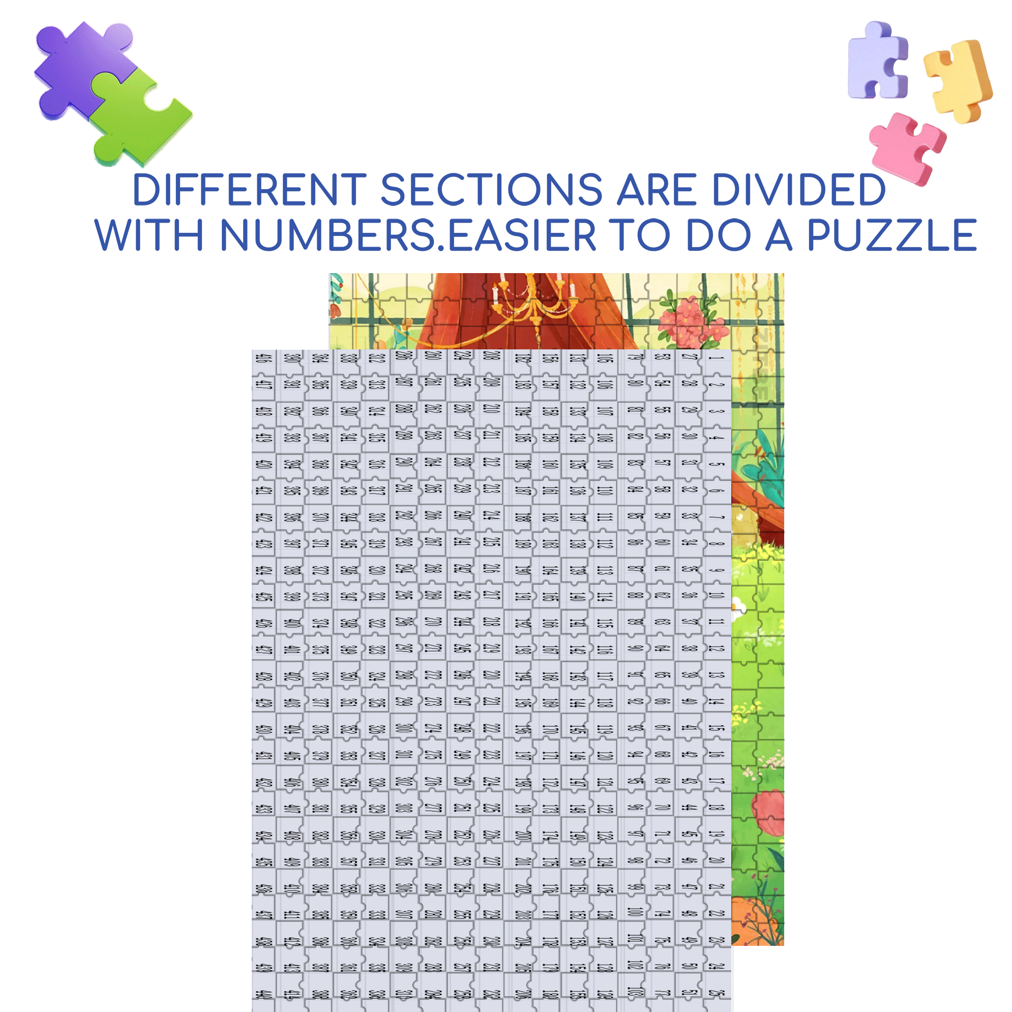 Dream Flower House 500pcs/1000pcs Jigsaw Puzzle, Scratch-Resistant, Interactive Family Game & Brain-Boosting DIY Decor, Perfect for Halloween, Christmas & New Year Gifts, Family Puzzle Game